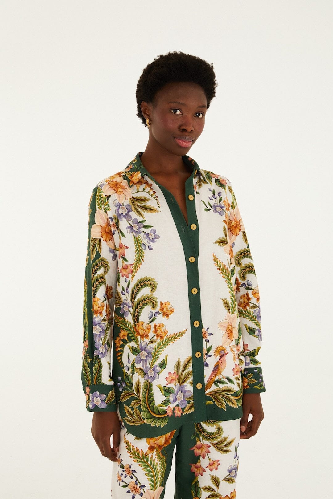 Sand Nature Collared Buttoned Shirt