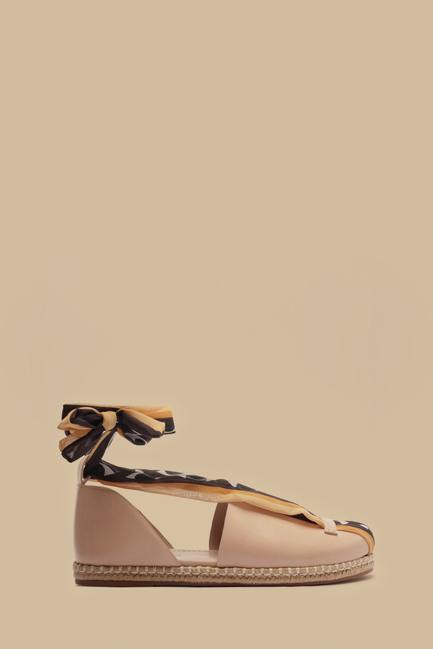 SANDALE ESPADRILLE À LACETS BLUSH