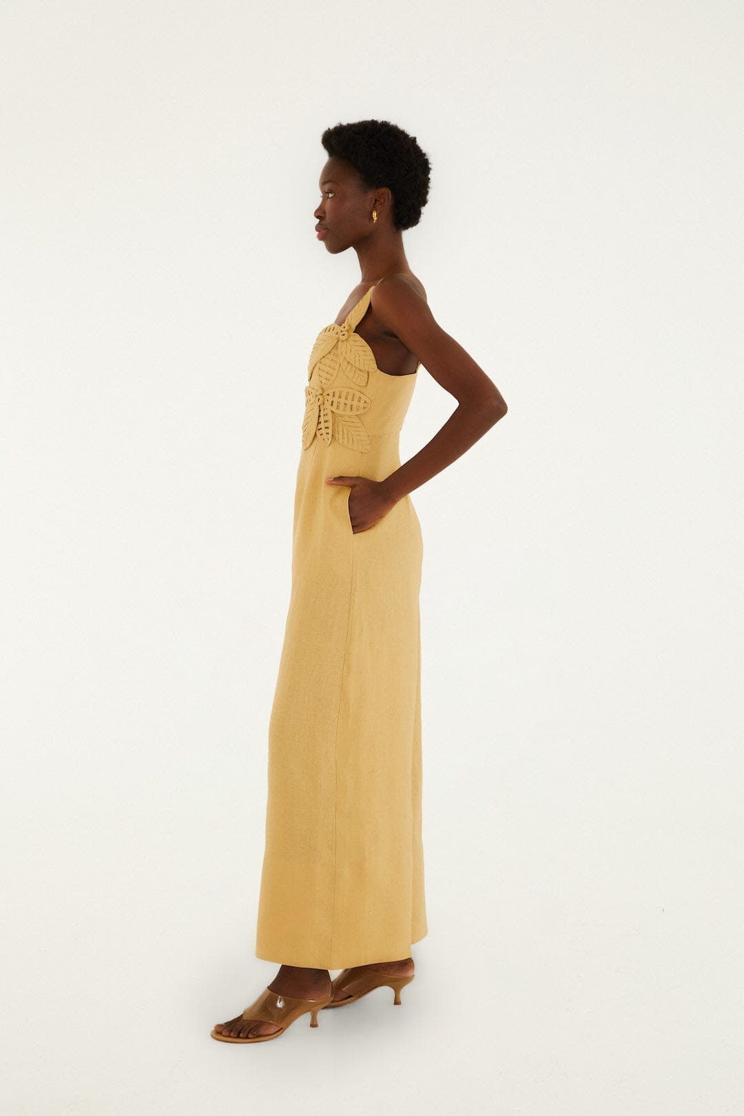 Sand 3d Flowers Jumpsuit