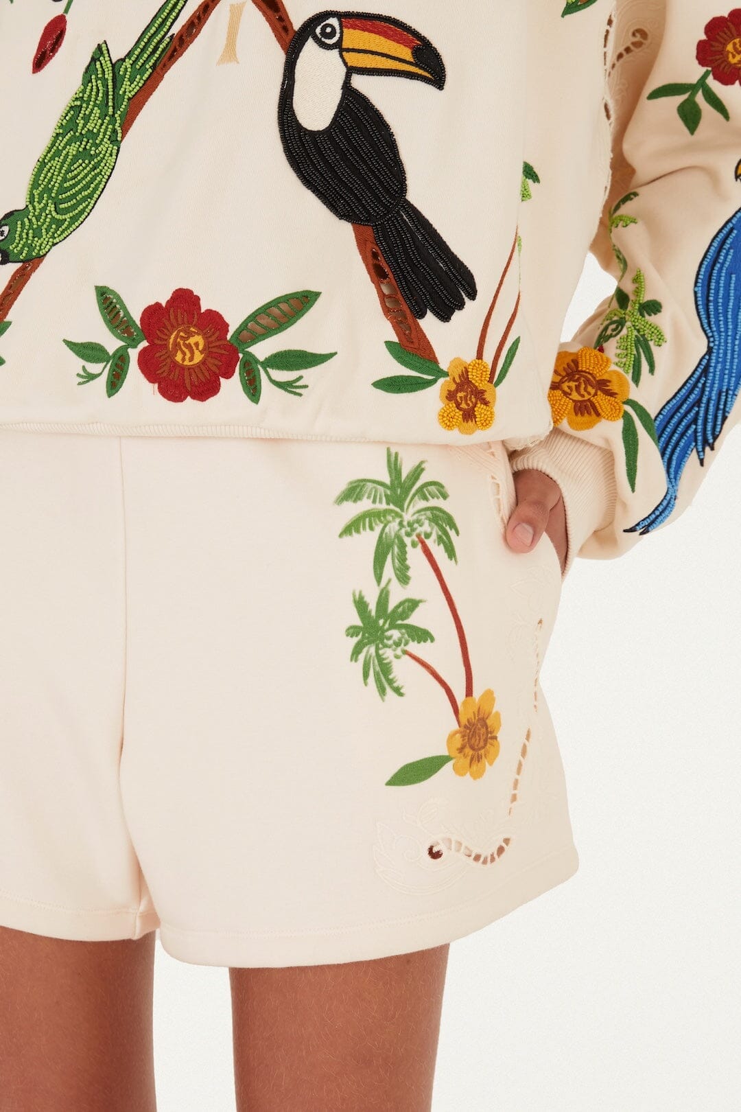 Short brodé Off-White Coconut Trees Come To Rio
