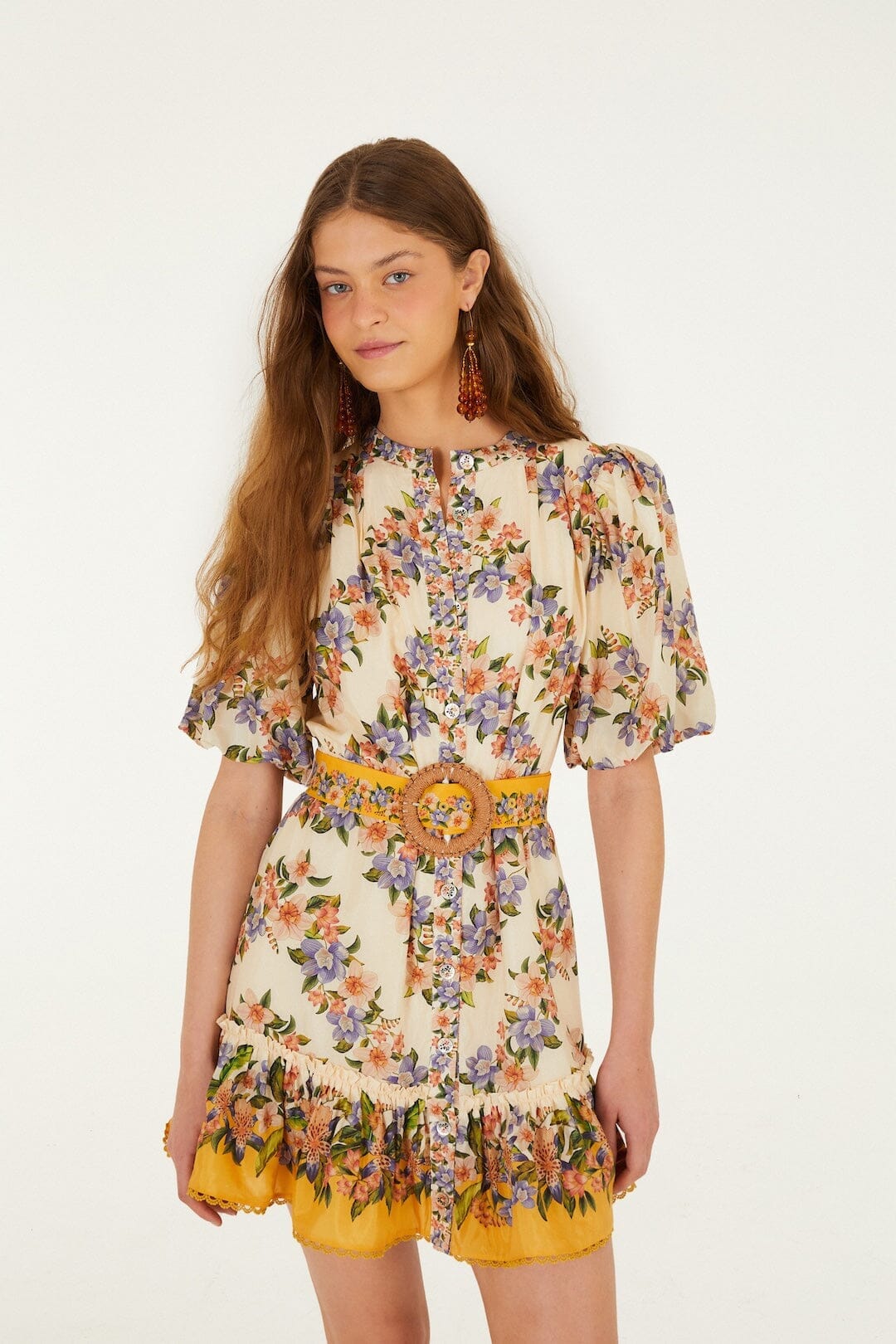 Robe mini rayée sable Hilo