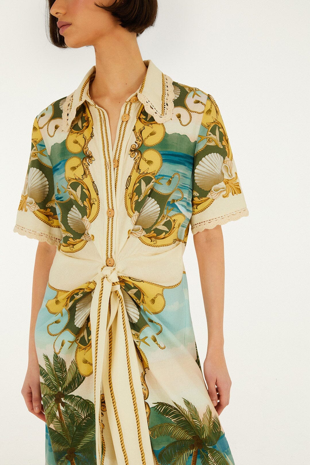 ROYAL SEA MULTICOLOR MIDI-KLEID