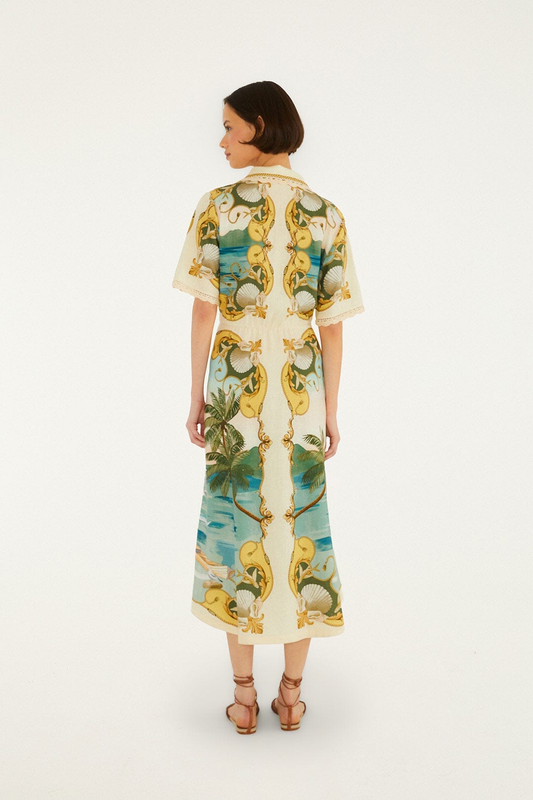 ROYAL SEA MULTICOLOR MIDI-KLEID