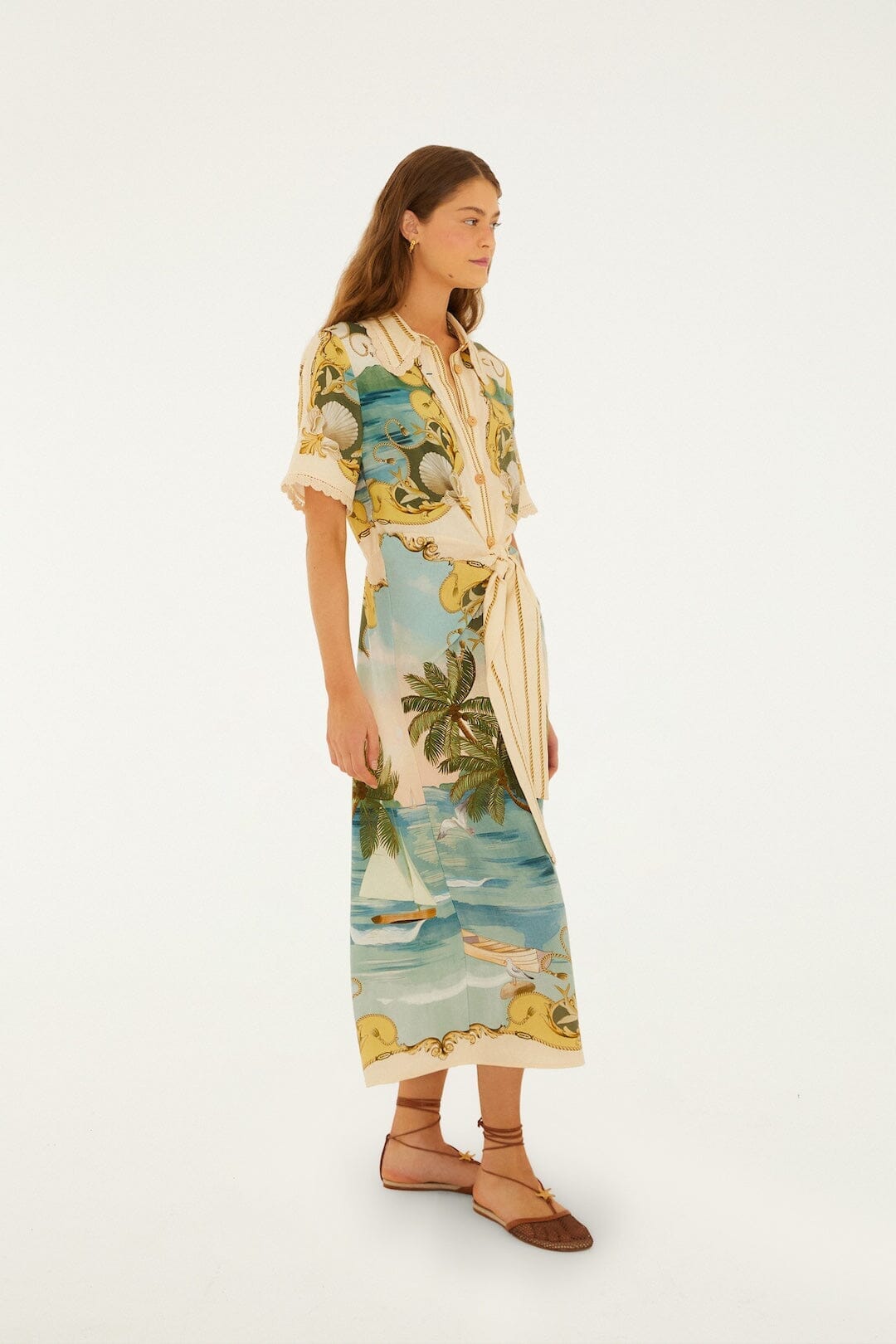ROYAL SEA MULTICOLOR MIDI-KLEID