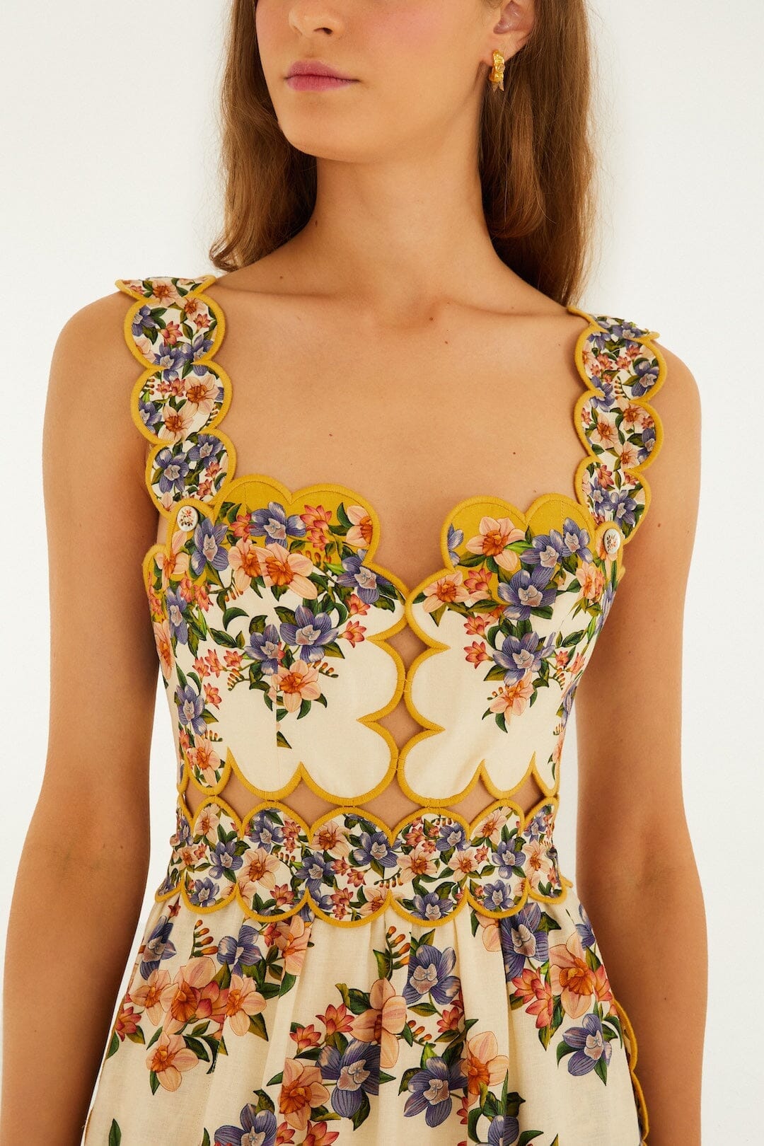 ROBE MIDI SABLE À RAYURES HILO