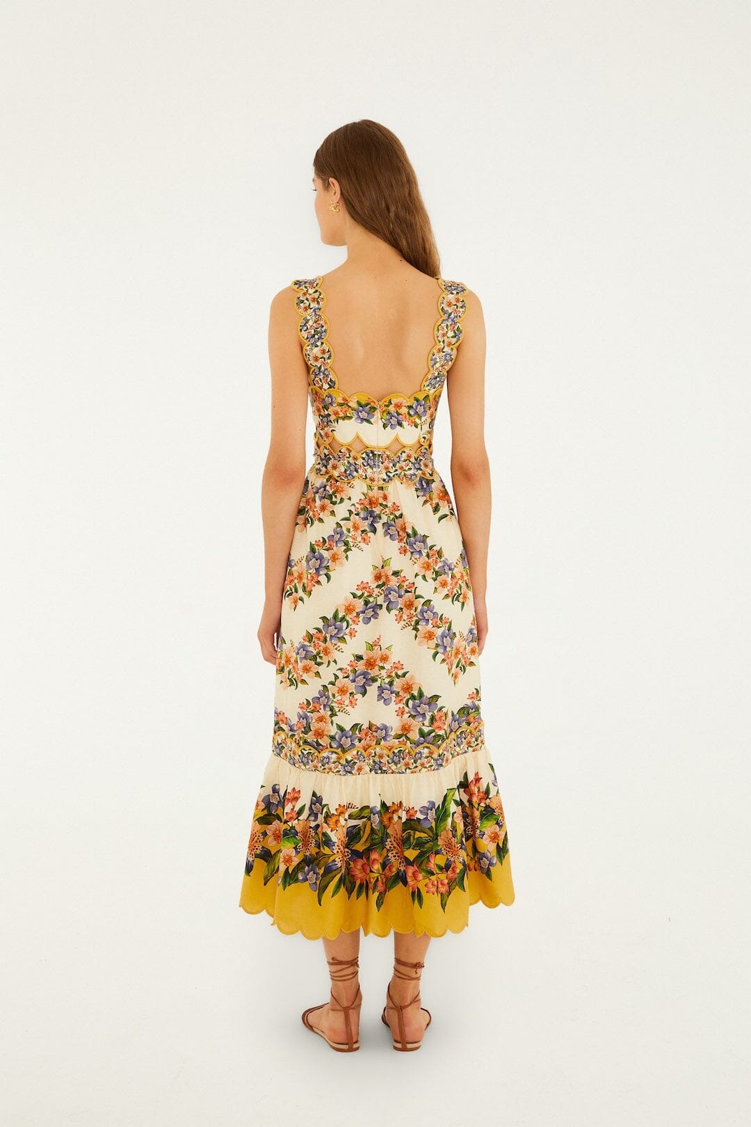 ROBE MIDI SABLE À RAYURES HILO