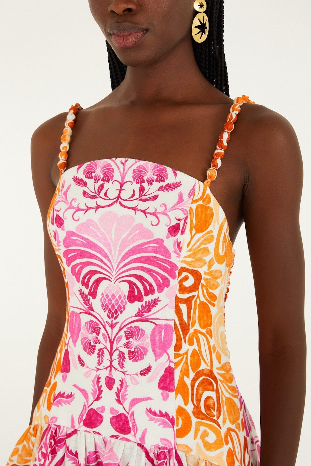 Robe midi en lin de qualité supérieure Off-White Santorini Euroflax