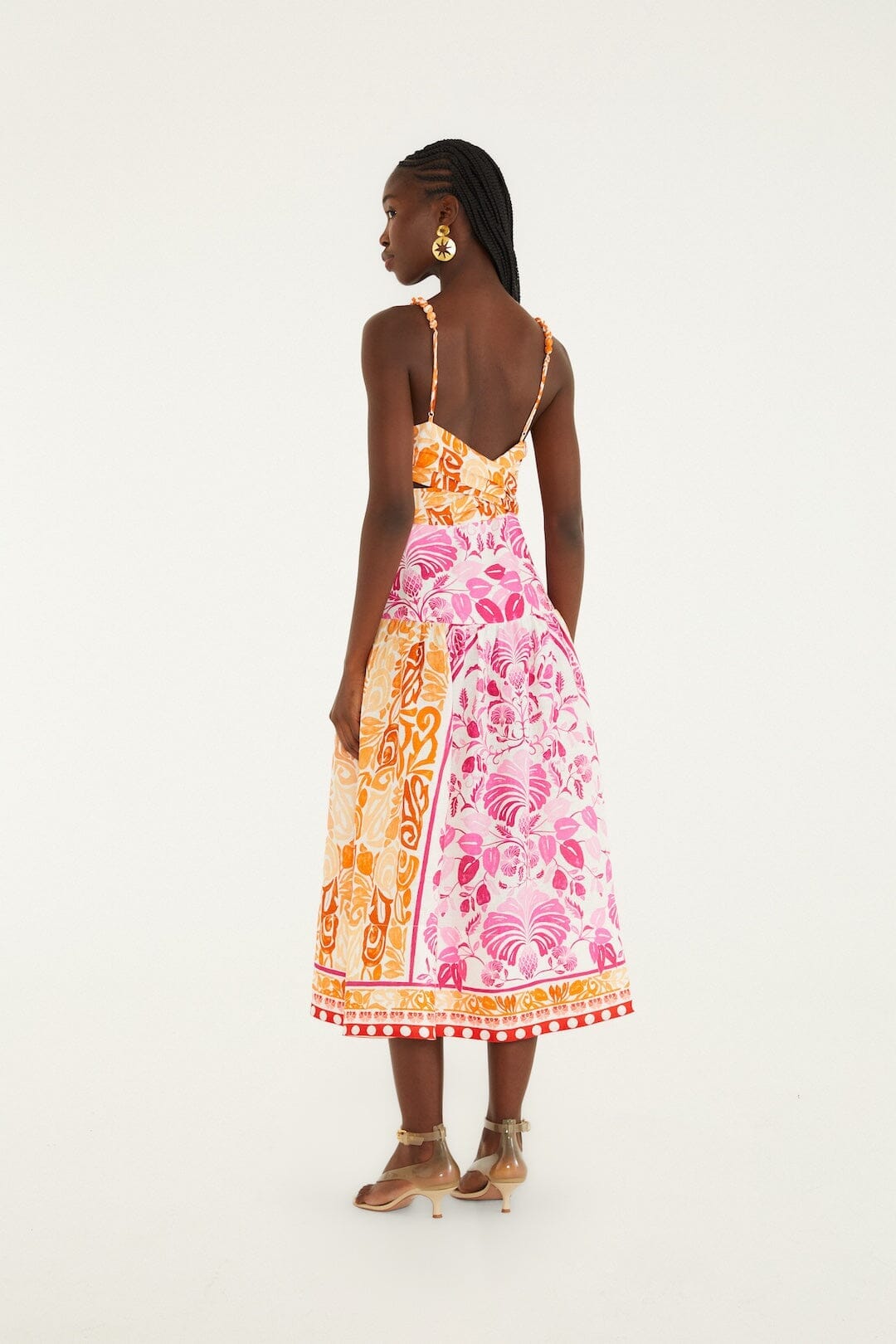 Robe midi en lin de qualité supérieure Off-White Santorini Euroflax