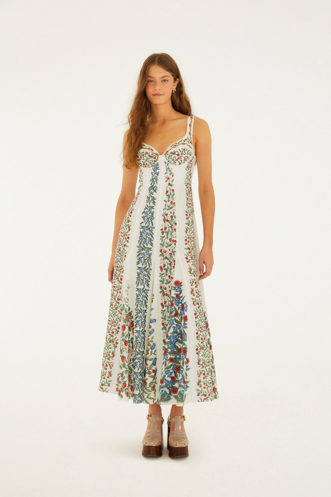 Robe longue Off-White Fruit Beauty Lenzing Ecovero Euroflax