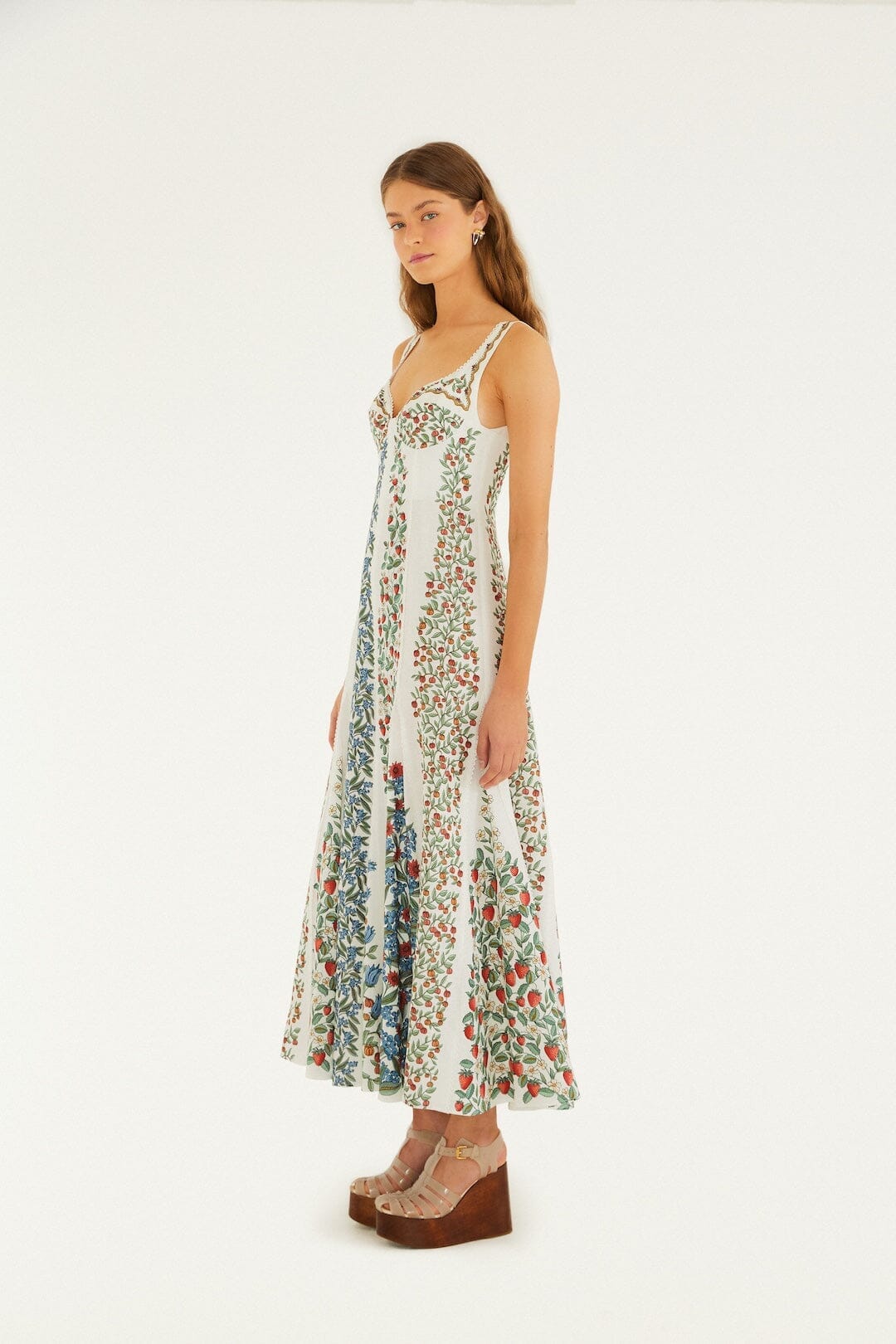 Robe longue Off-White Fruit Beauty Lenzing Ecovero Euroflax