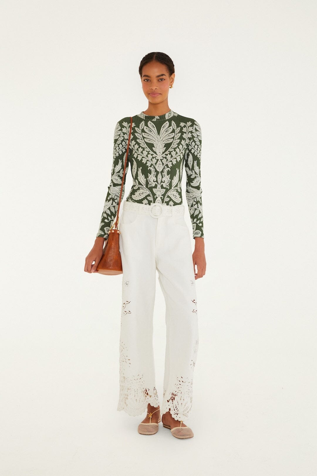 Dunkelgrüner Miranda Langarmbody