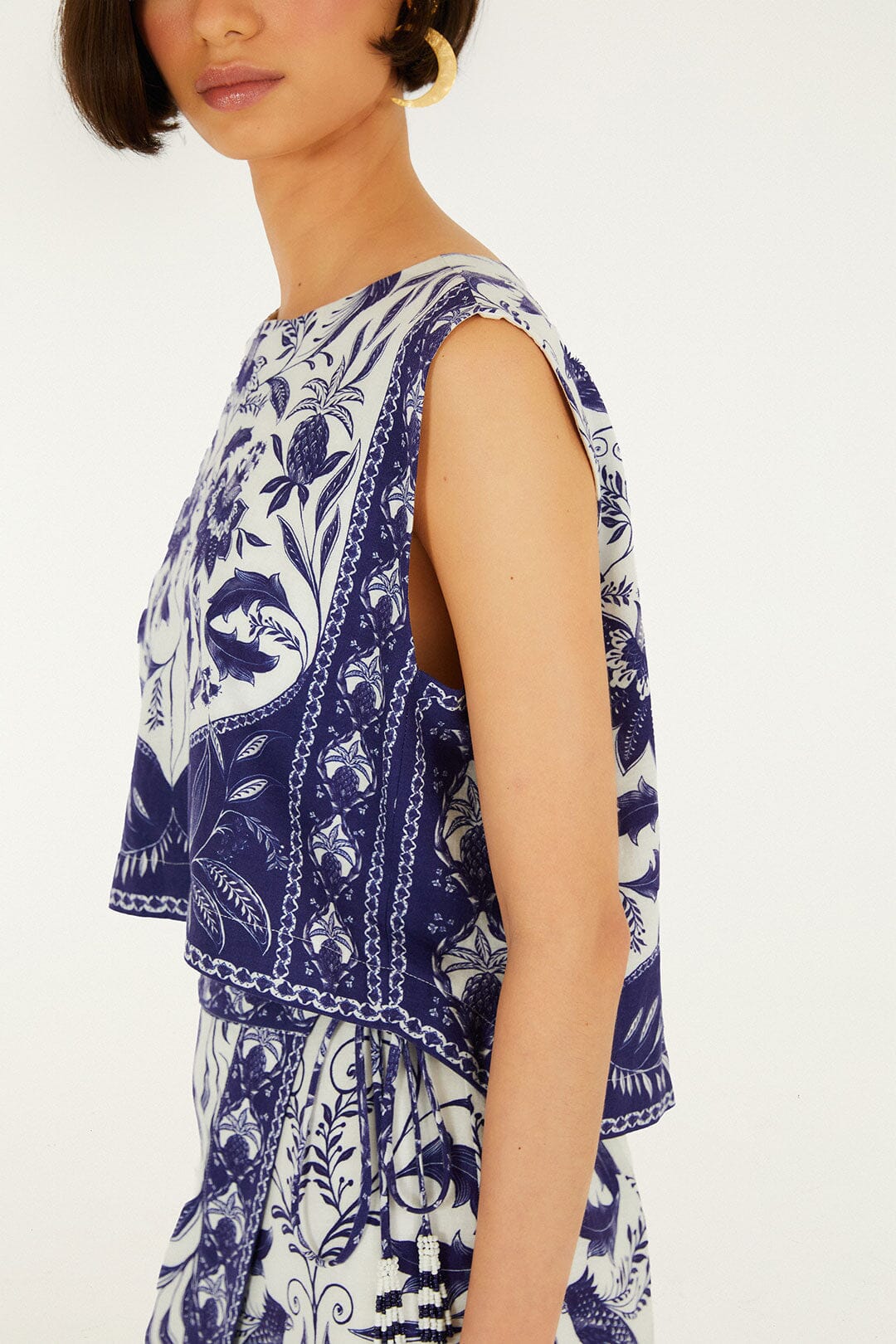 Haut court Off-White Nina Lenzing™ Ecovero™ Euroflax™