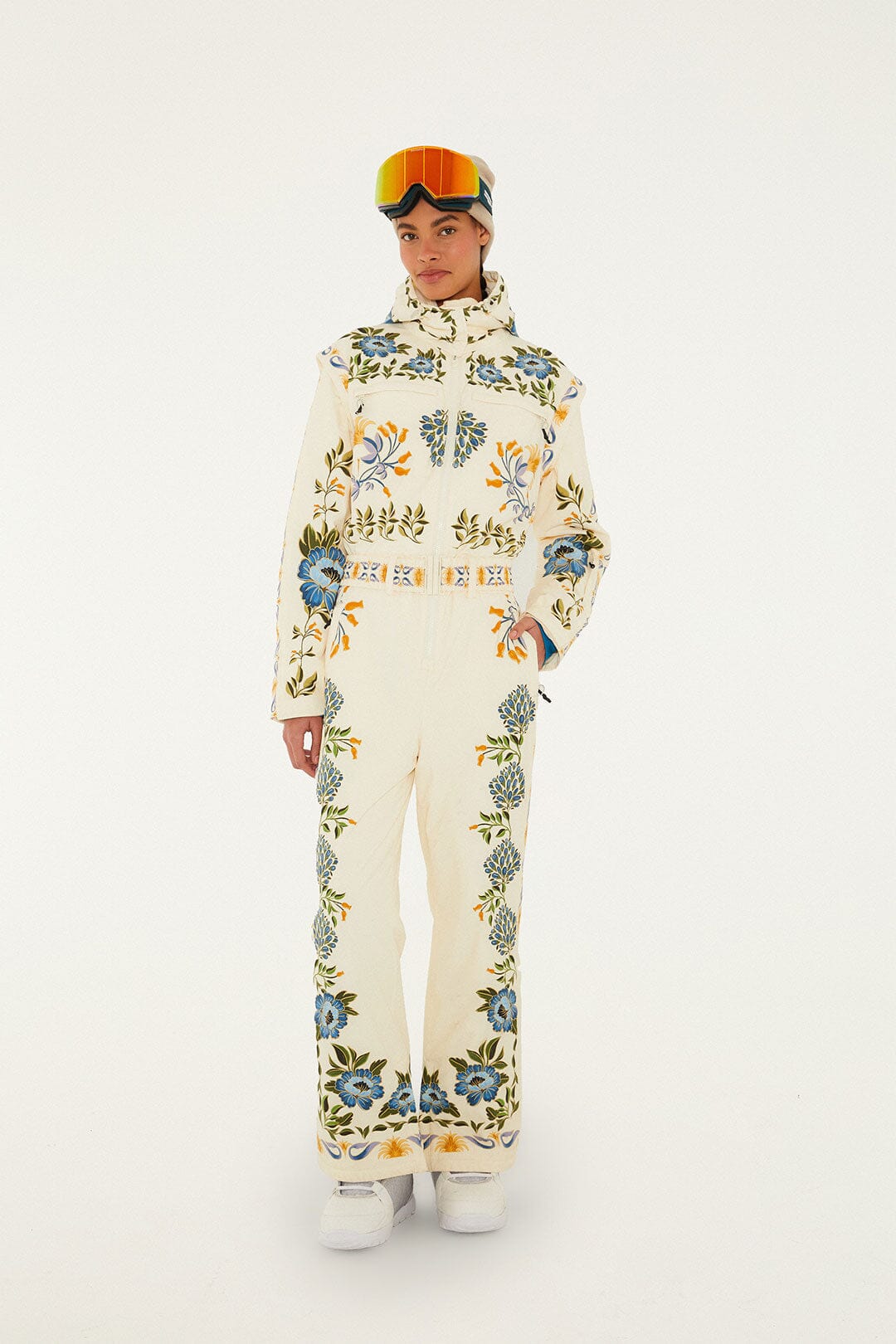 Off-White Winter Garden Hooded Belted Ski Jumpsuit