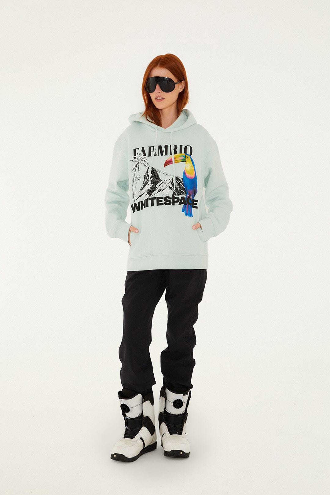 Blue Snow Macaw Hooded Sweatshirt