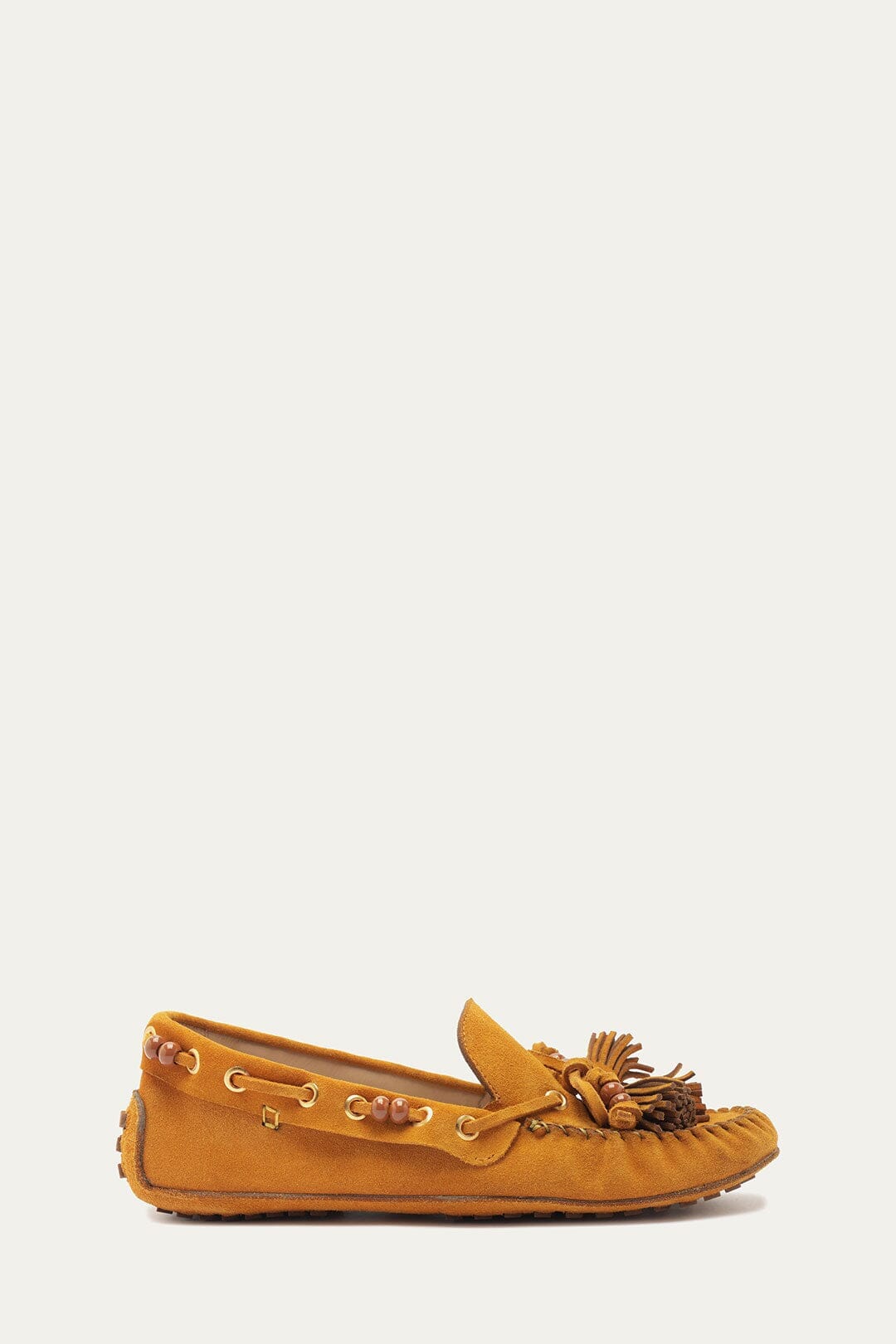 Caramel Tassel Suede Moccasin