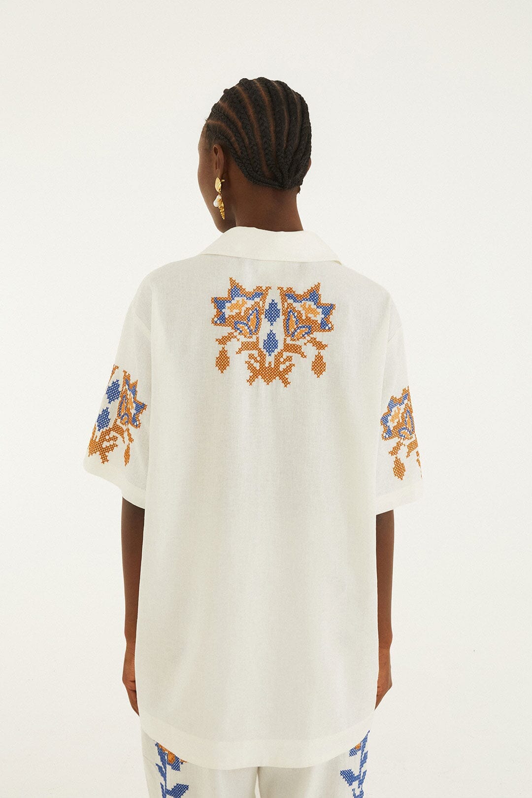 Mica Embroidered Lenzing Ecovero Euroflax Shirt