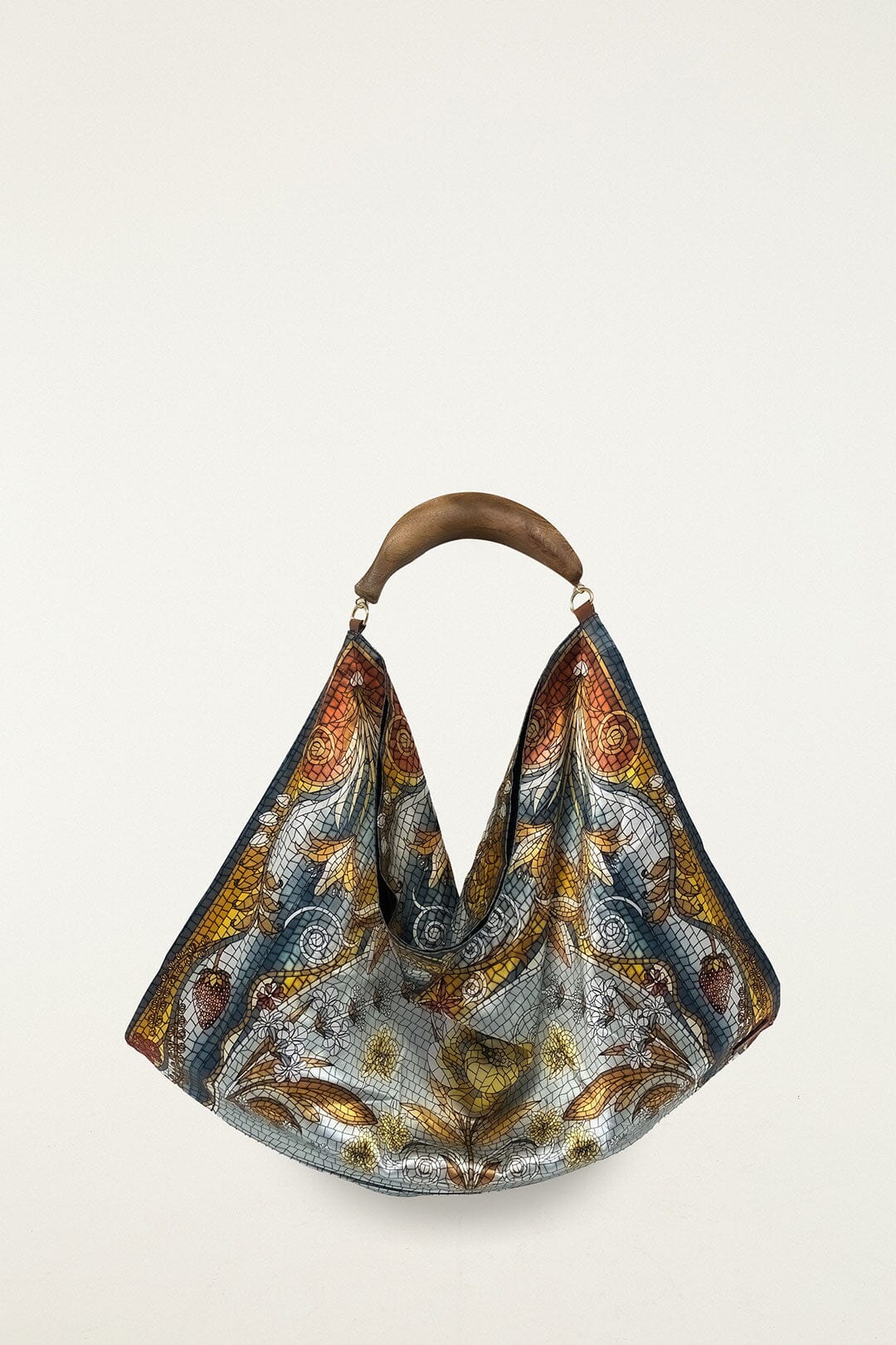 Écharpe multicolore, mini sac