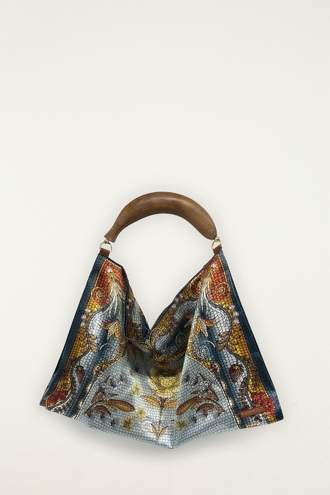 Écharpe multicolore, mini sac