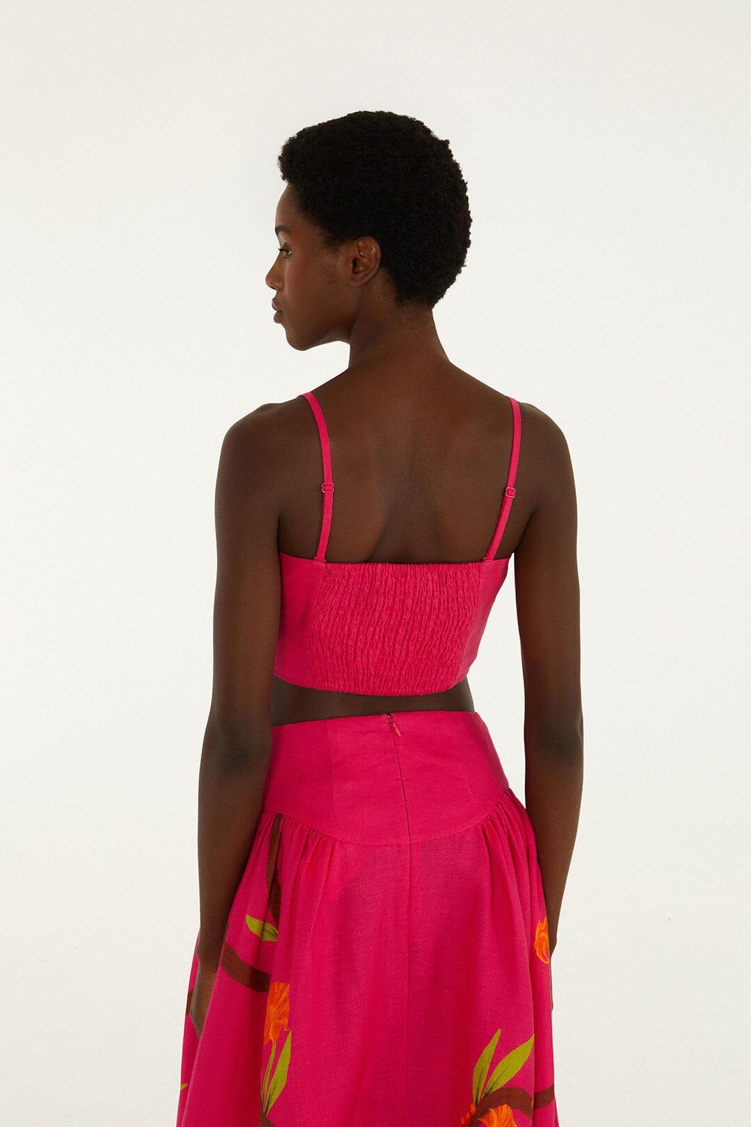 Pink Euroflax Premium Linen Corset Top