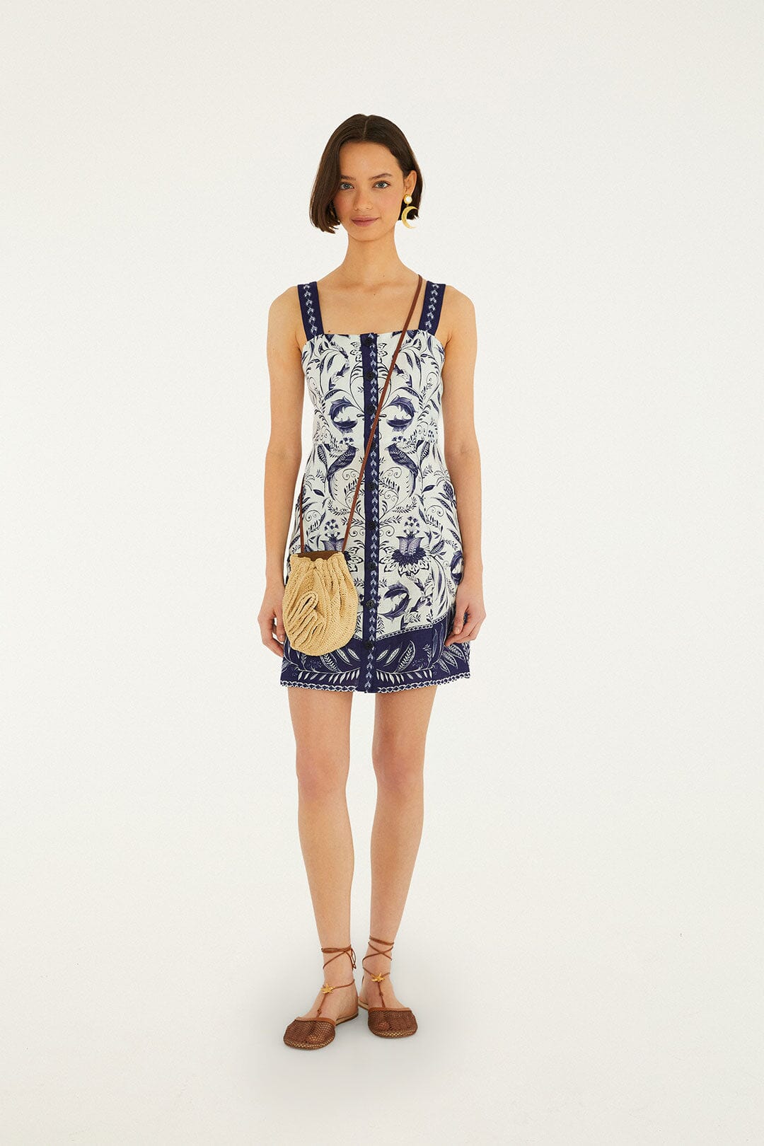 Mini-robe en lin de qualité supérieure Euroflax™ Nina Off-White
