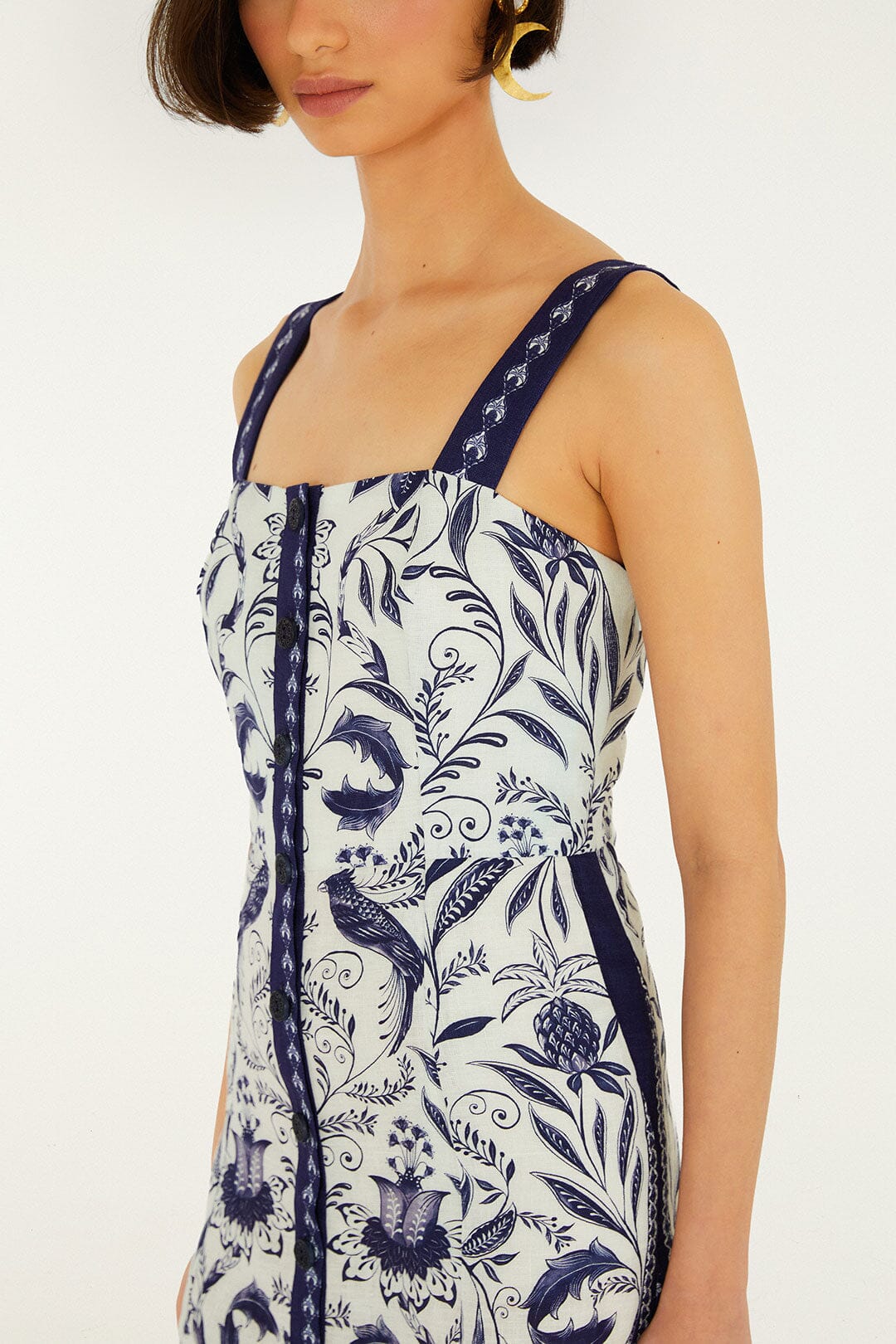 Mini-robe en lin de qualité supérieure Euroflax™ Nina Off-White