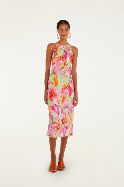 ワンピース apolina flora dress 2-3y Multicolor Artsy Flora Euroflax™ Premium Linen Midi Dress | FARM Rio