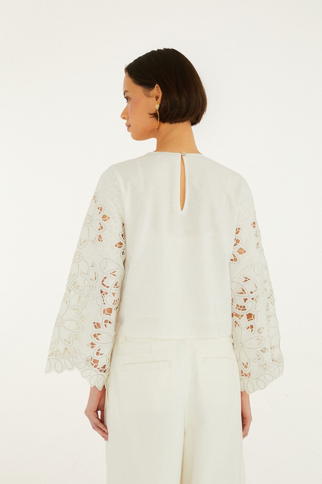 OFF-WHITE FLOWERS RICHILIEUR LANGARMBLUSE
