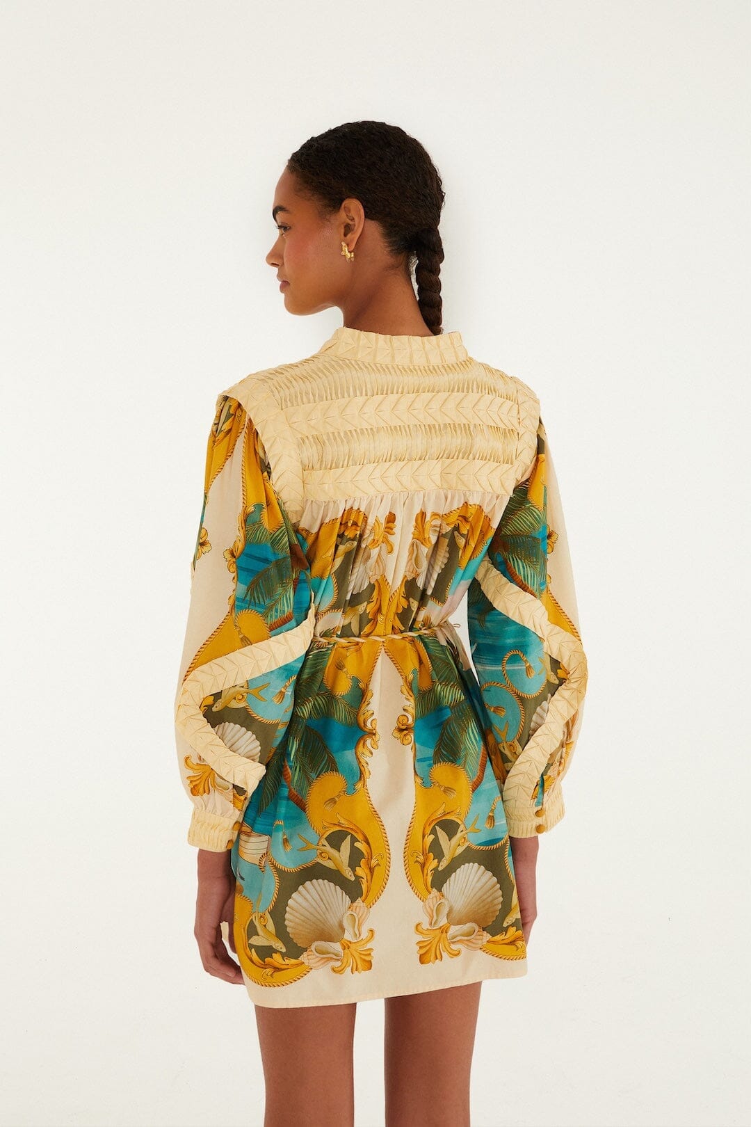 Sand Royal Sea Smocked Organic Cotton Mini Dress