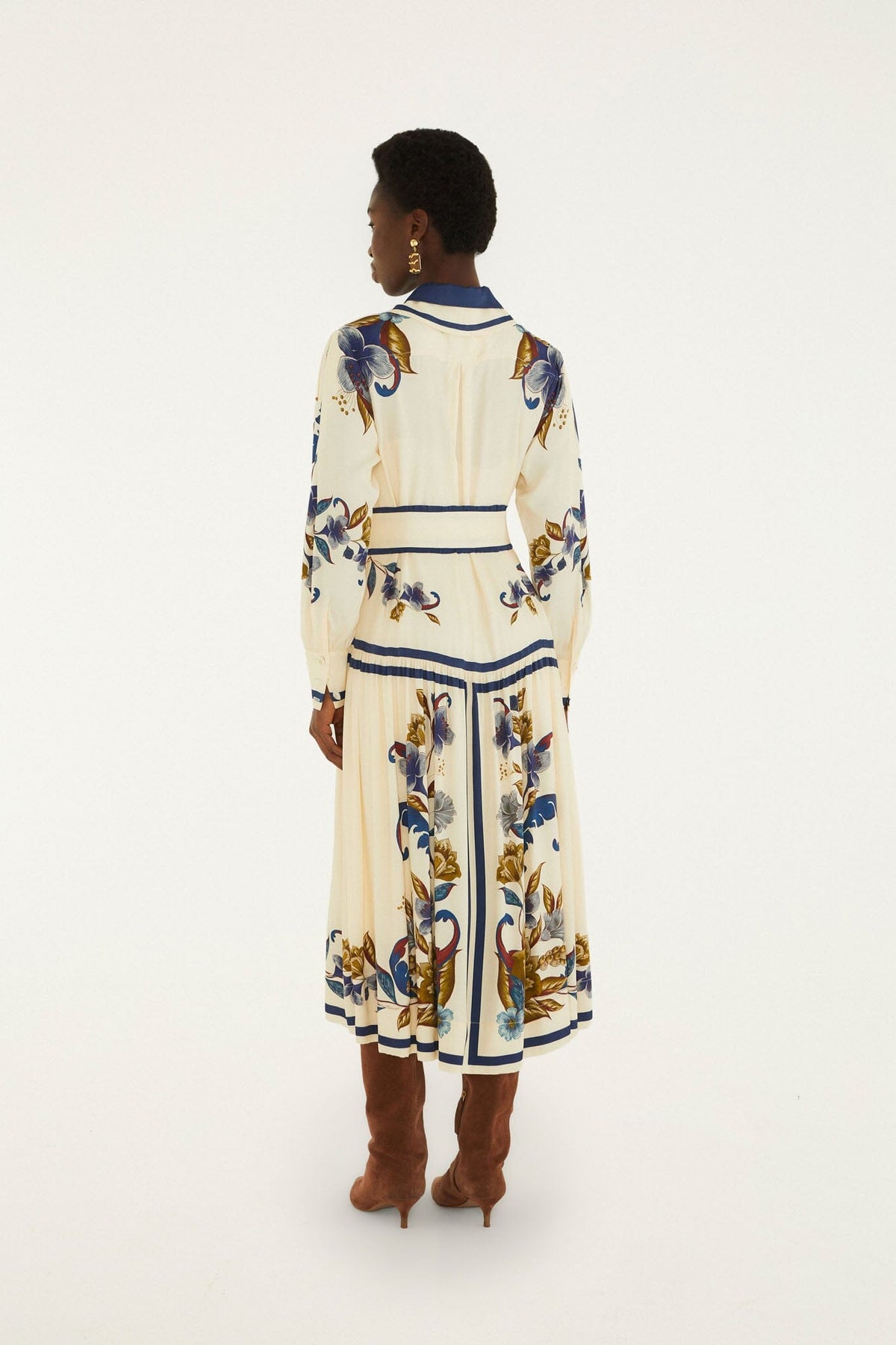 Abito midi con cintura Golden Nature