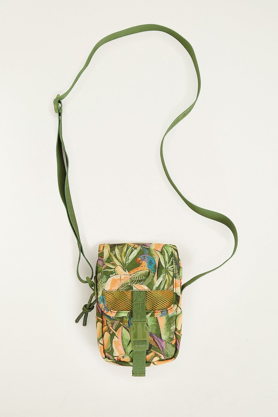 Green Bird Jungle Crossbody Bag