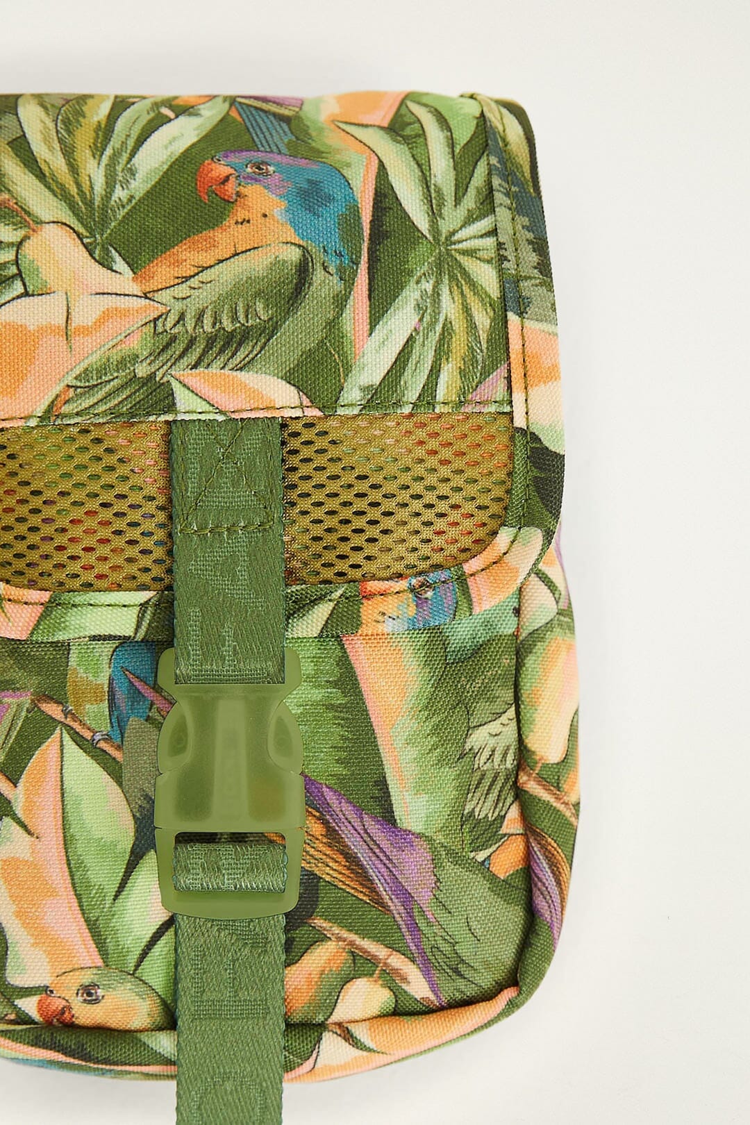 Green Bird Jungle Crossbody Bag