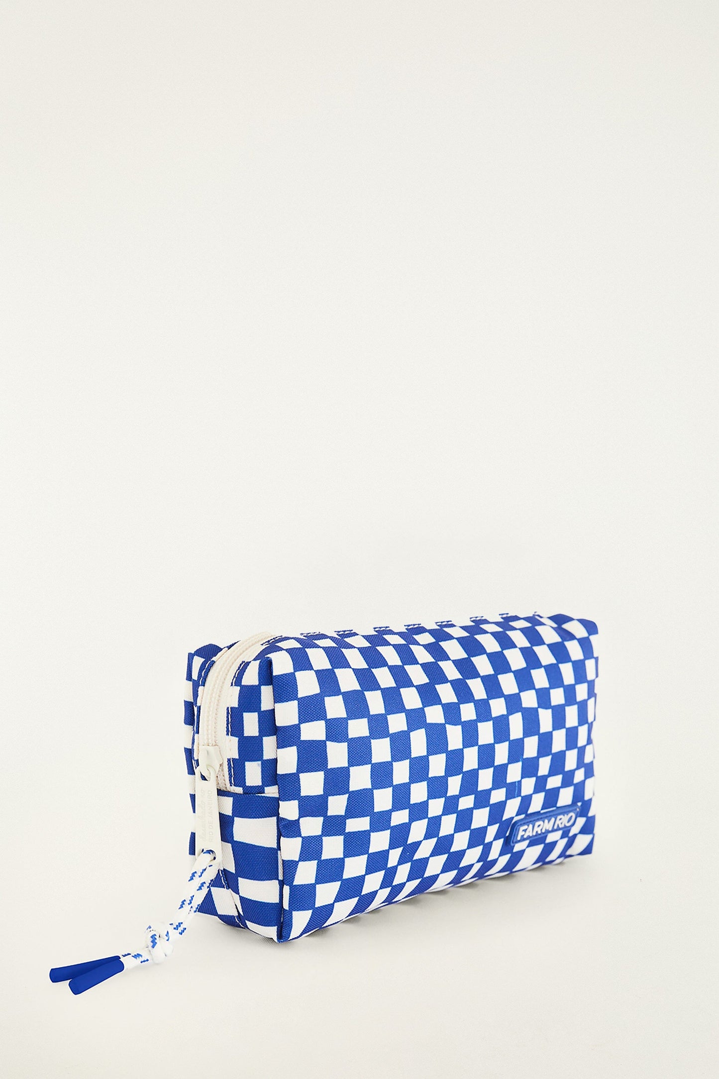Blue Checkered Dream Pouch Bag