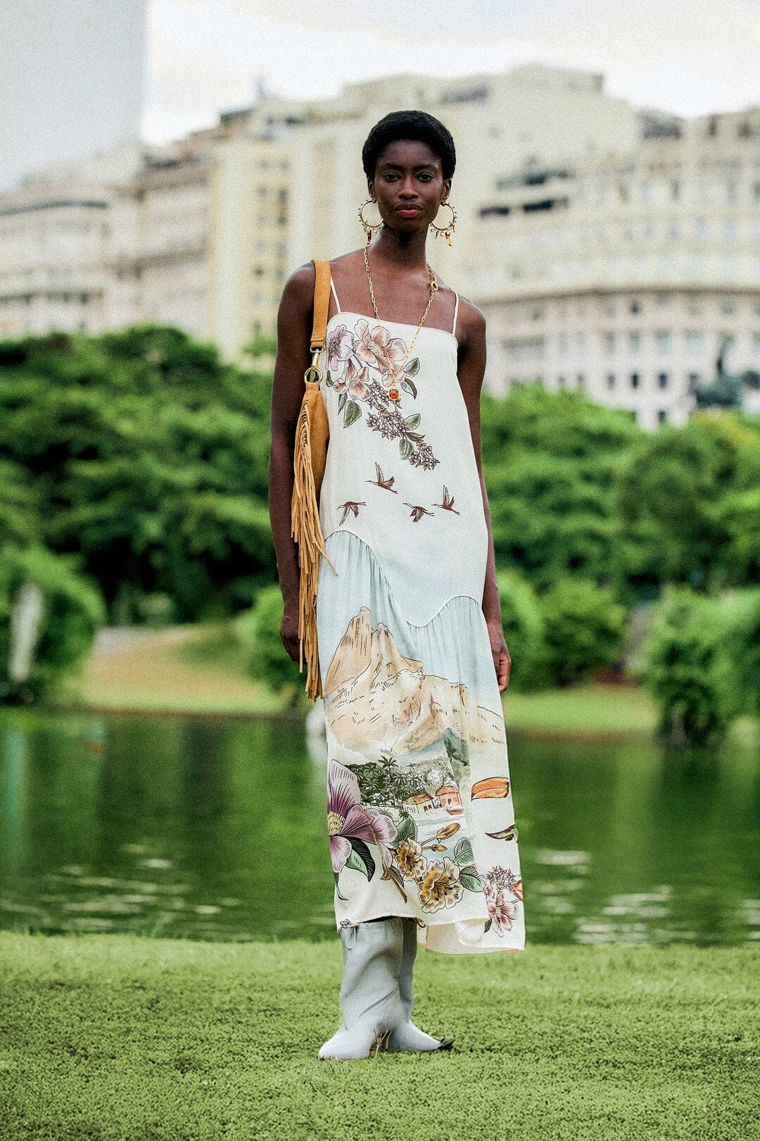 Vestido largo sin mangas Toile De Rio