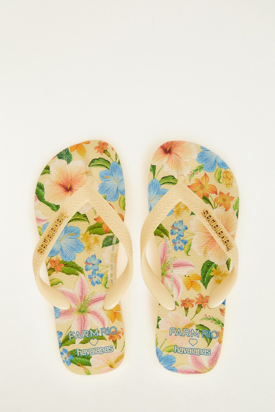 Beige Beach Flowers Havaianas