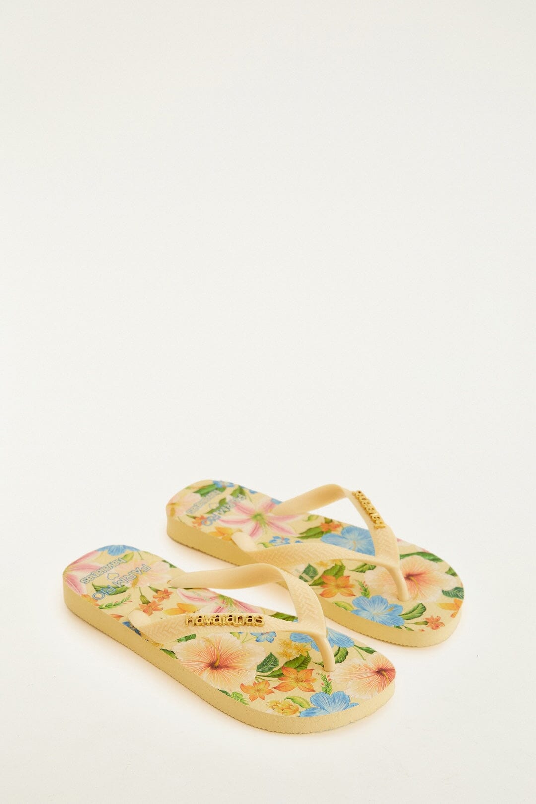 Beige Beach Flowers Havaianas