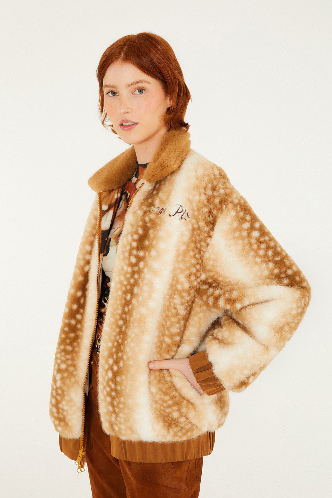 Borbofly Embroidered Reversible Puffer Jacket