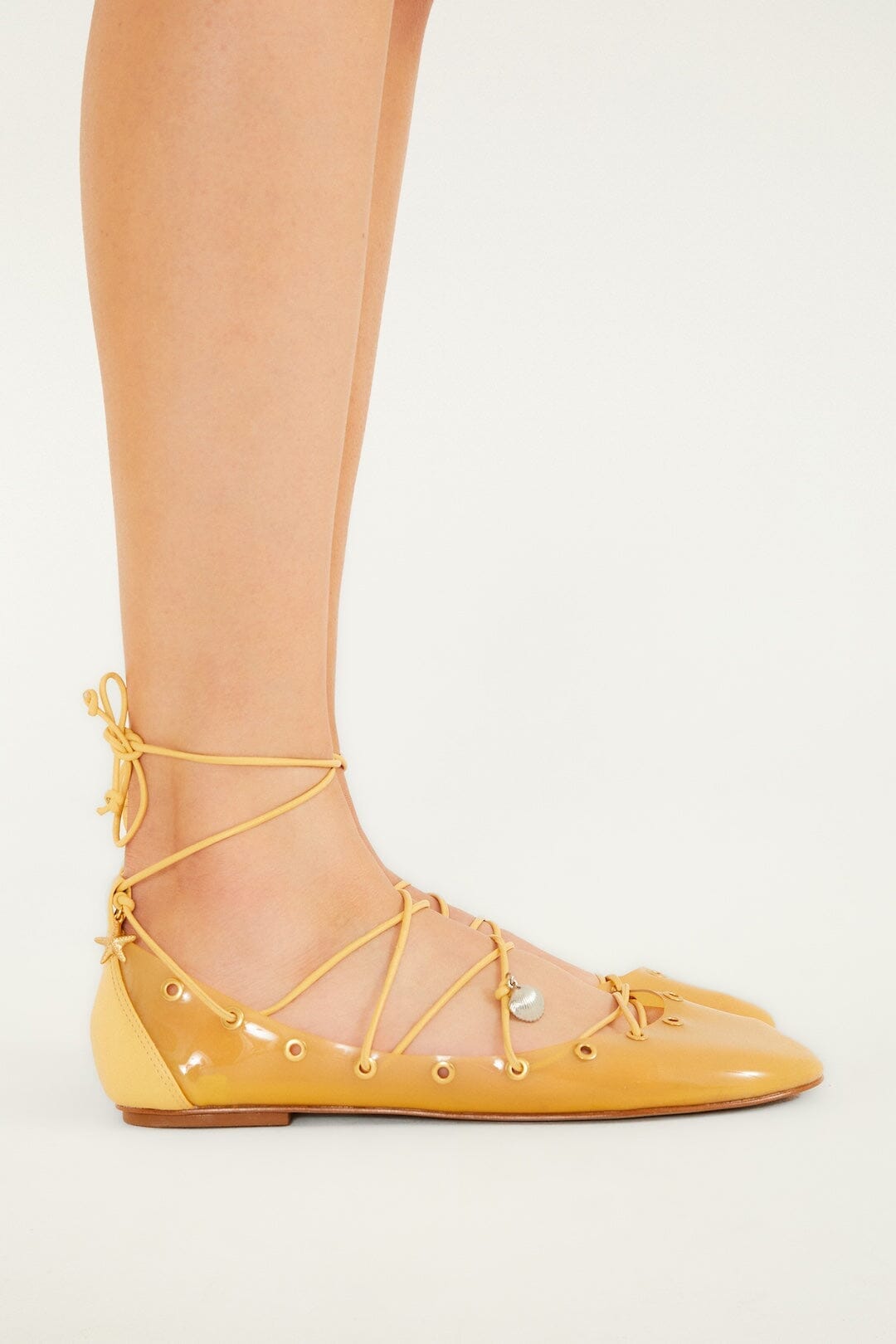Ballerines en gel à lacets Jaune Mer