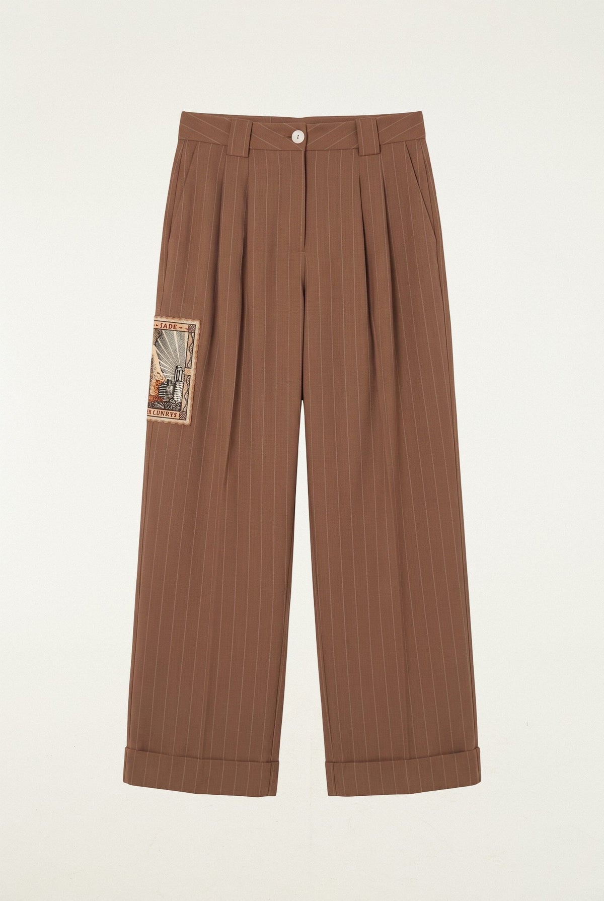 Pantalones de pierna ancha teñidos en hilo