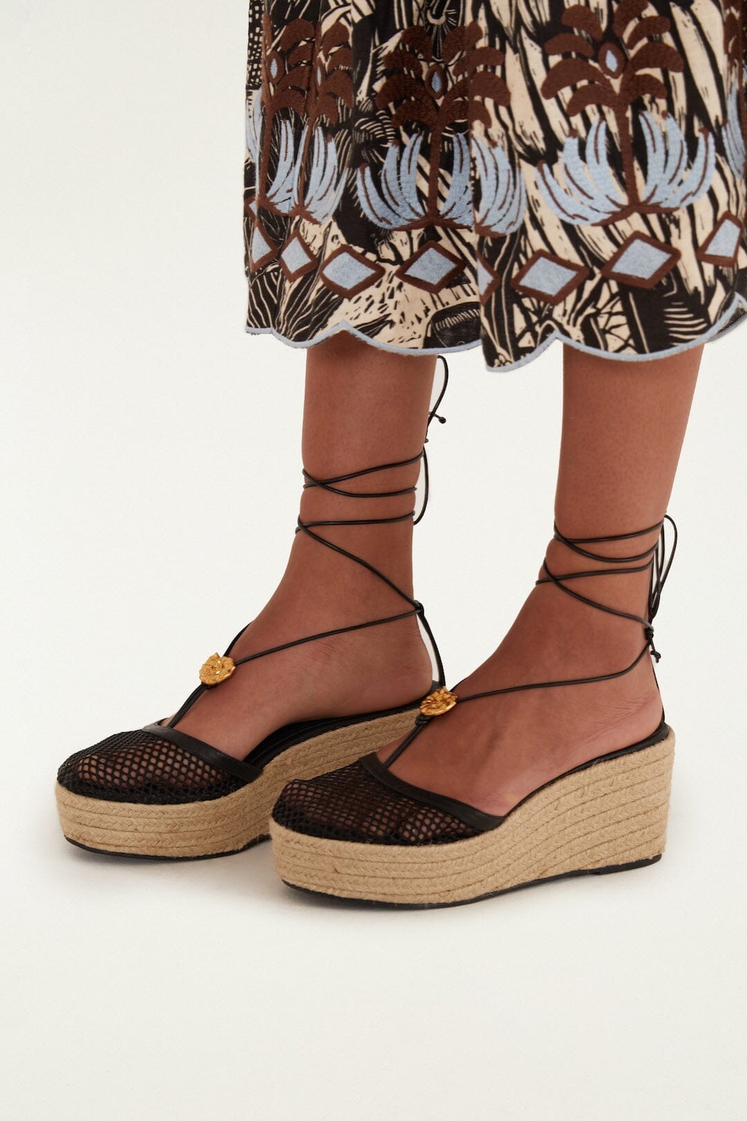 Espadrille mit Schnürung