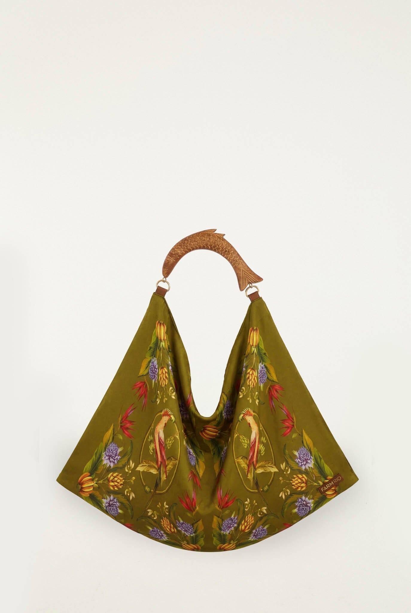 Green Nature Satin Mini Scarf Bag
