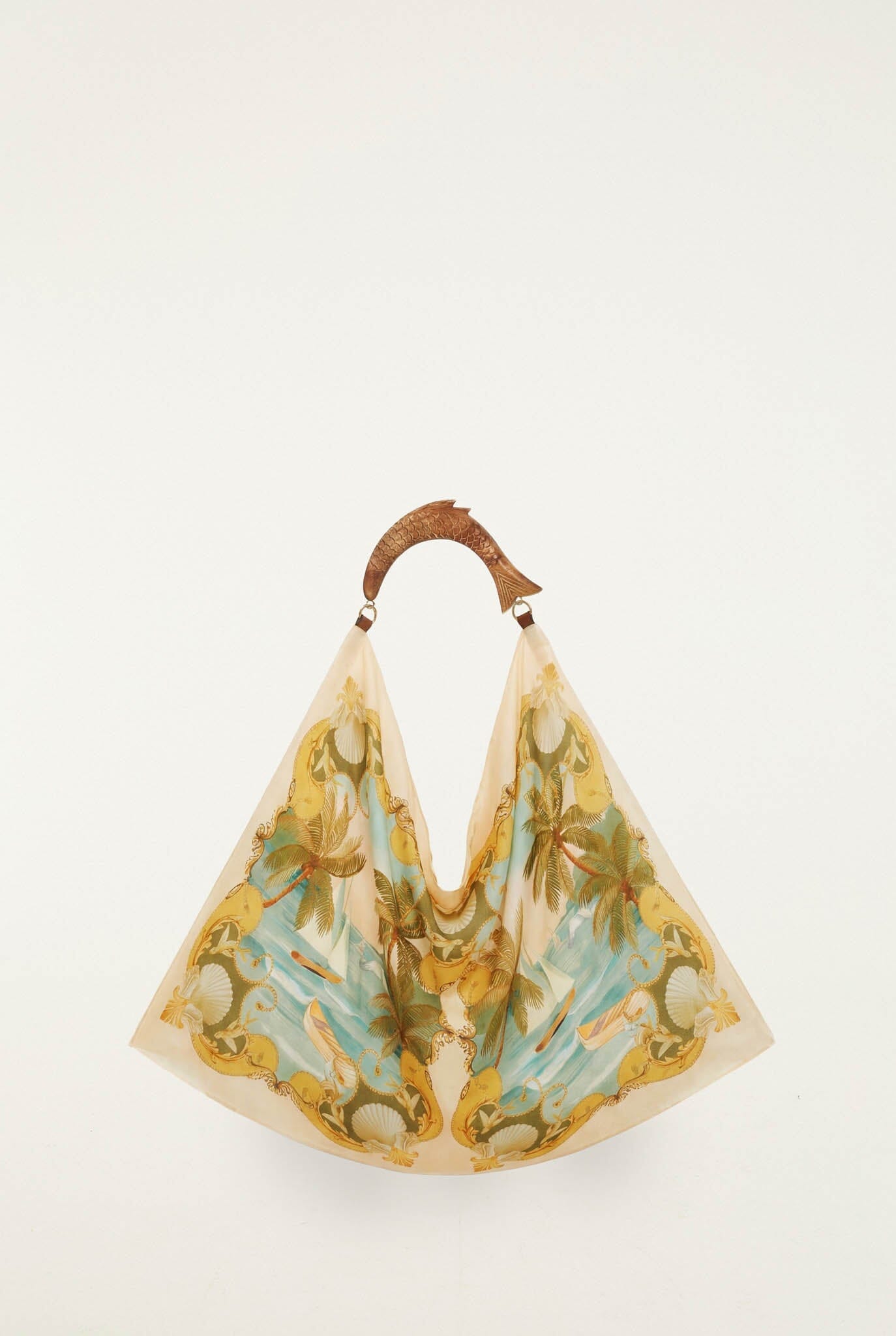 Sand Ocean Satin Mini Scarf Bag