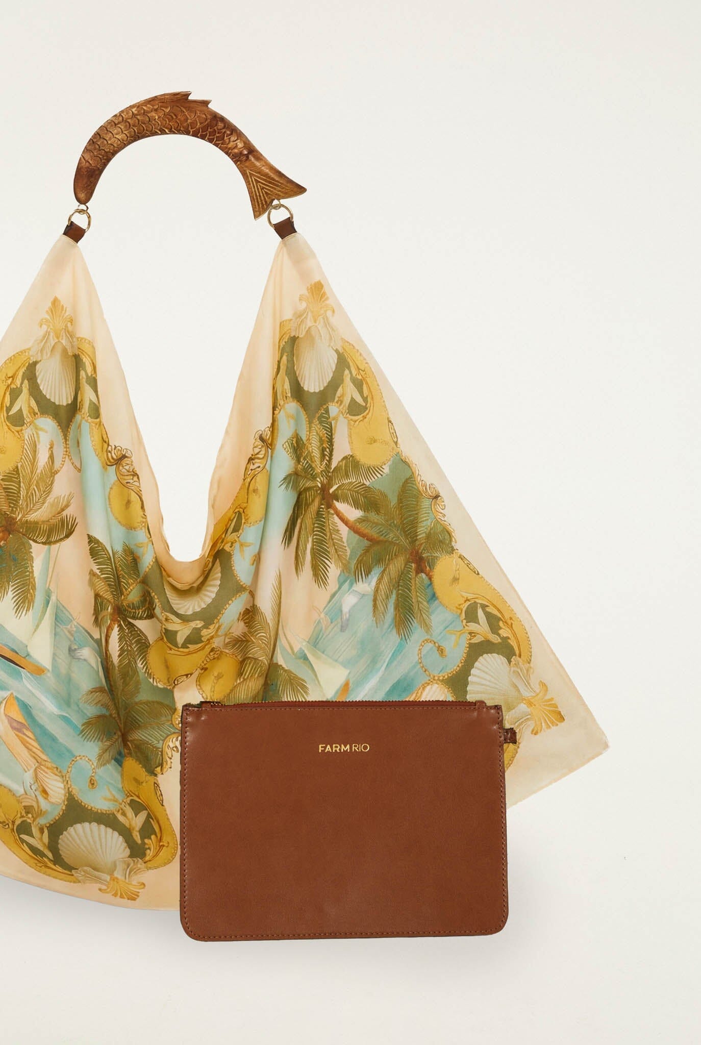 Sand Ocean Satin Mini Scarf Bag