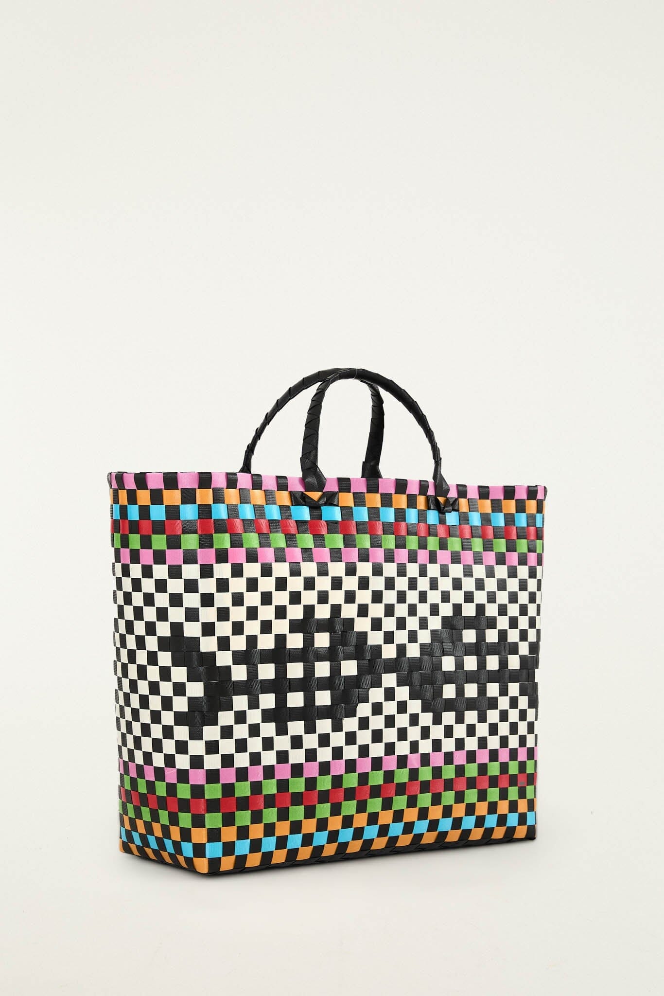 SAC TISSÉ À POISSON NOIR ET BLANC