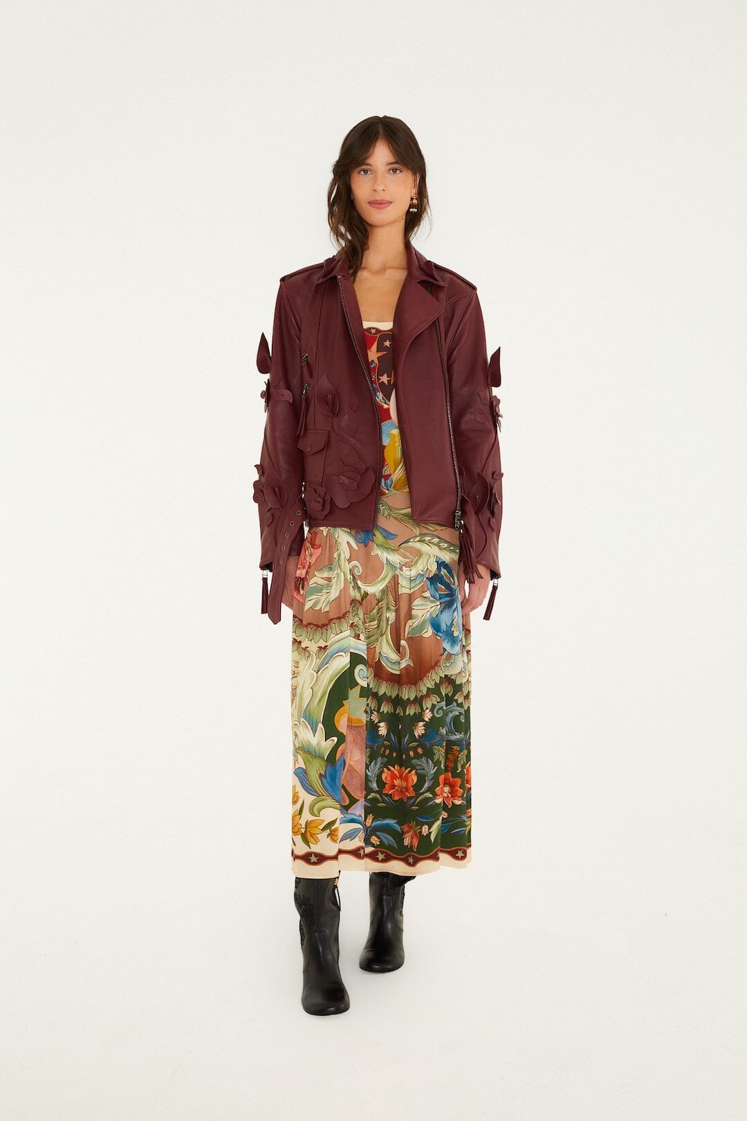 Abito lungo boho Lunar con spalline con perline