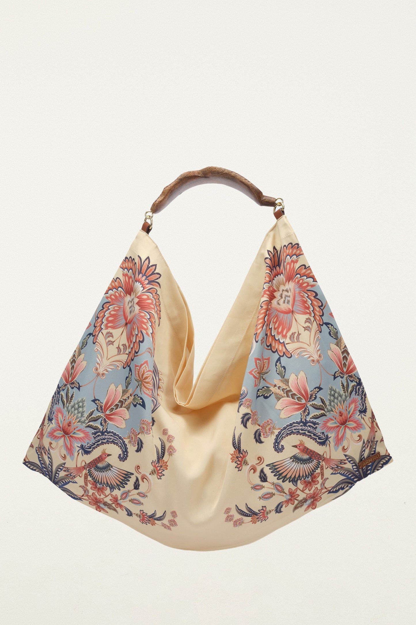 Off-White Satin Medium Scarf Bag