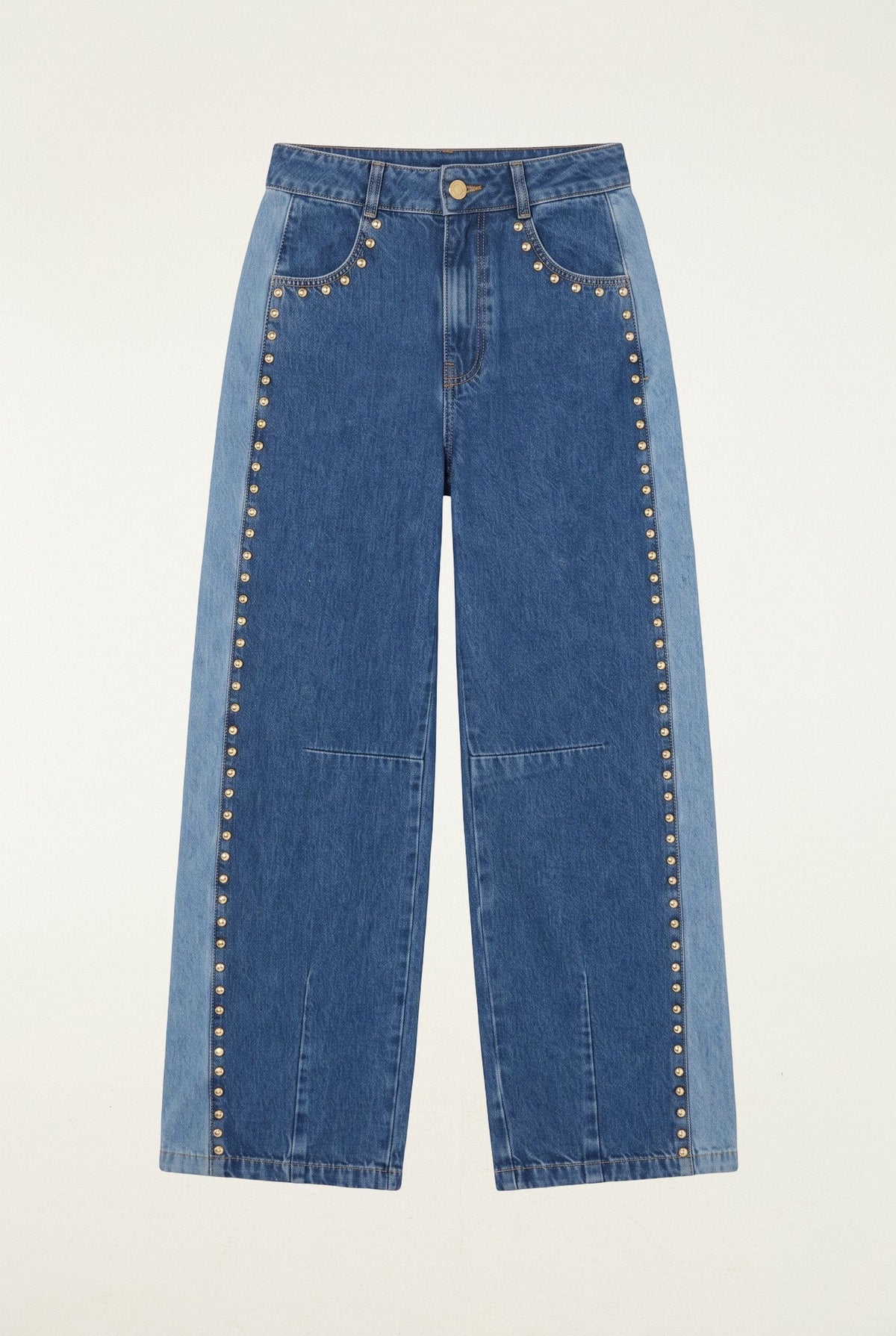 Pantalon en denim Details Studs Metal