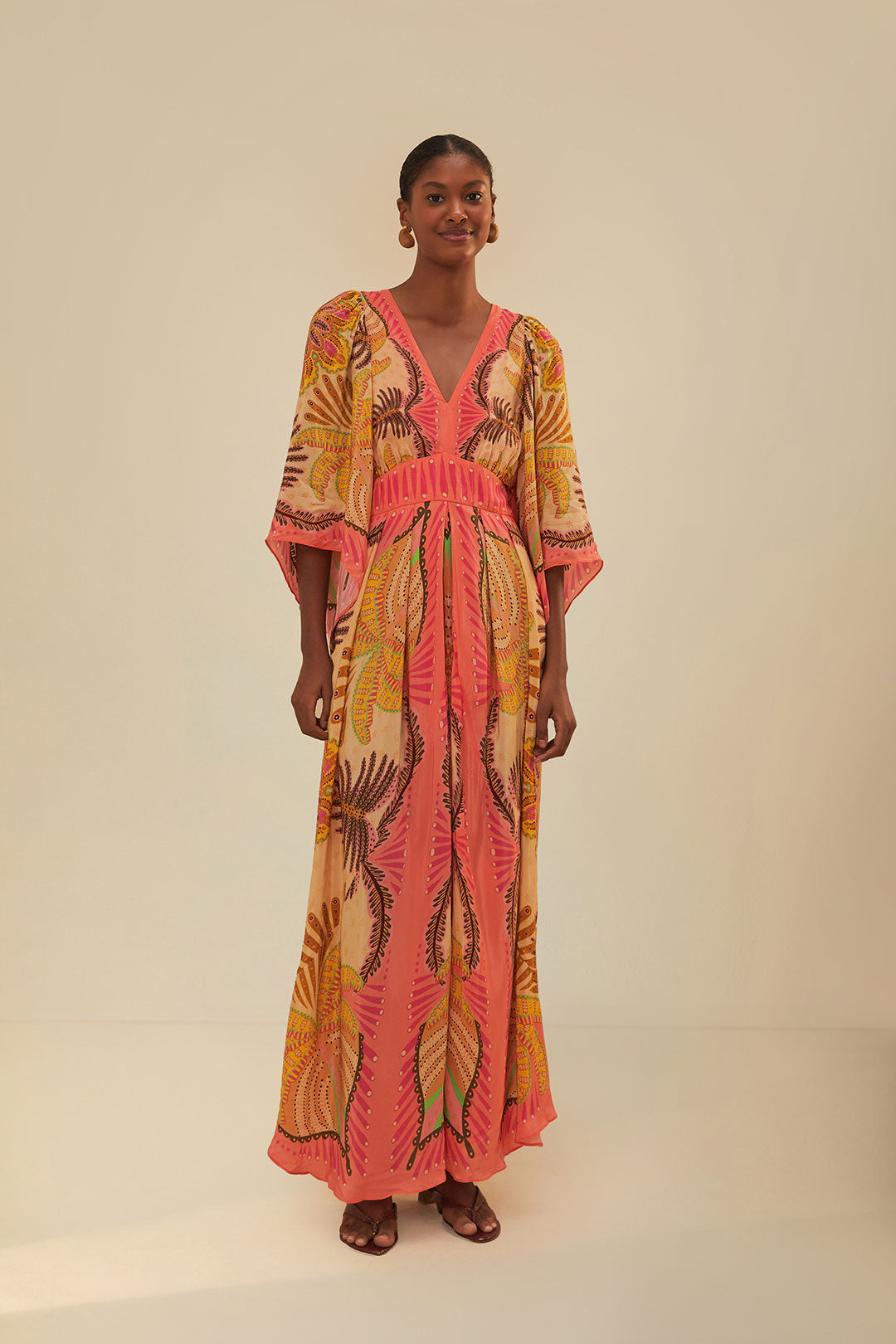 Sand Palms Scarf Maxi Dress