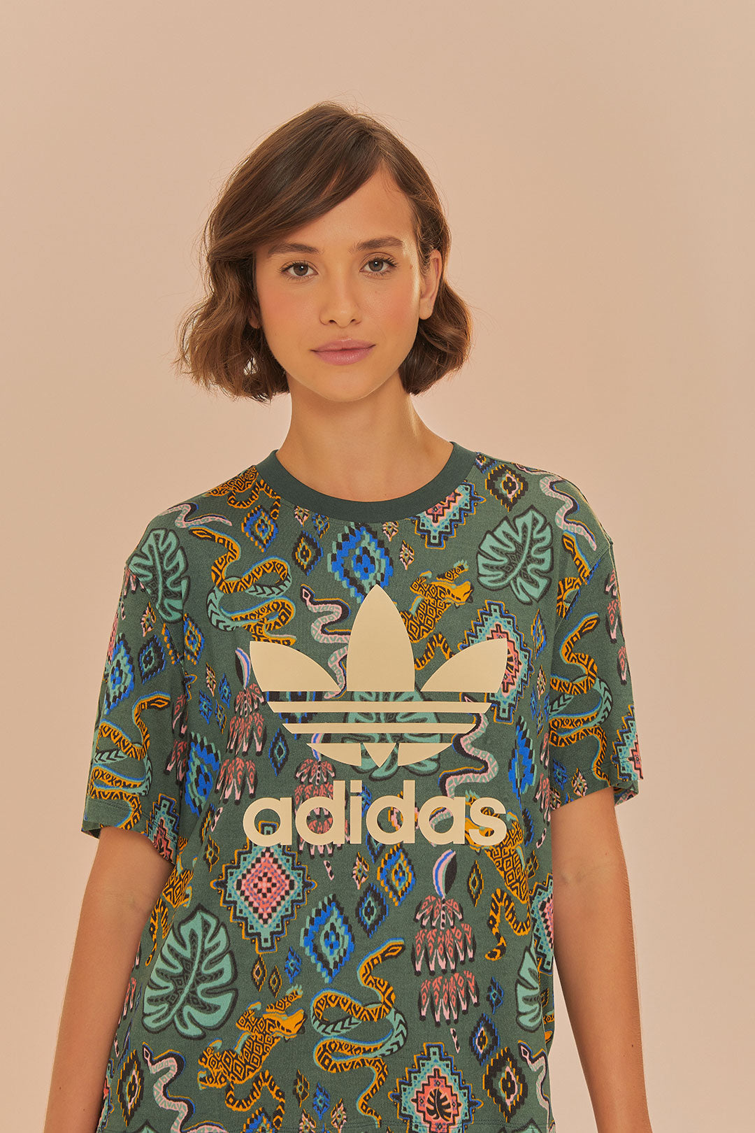 T-shirt vert Adidas Farm Rio