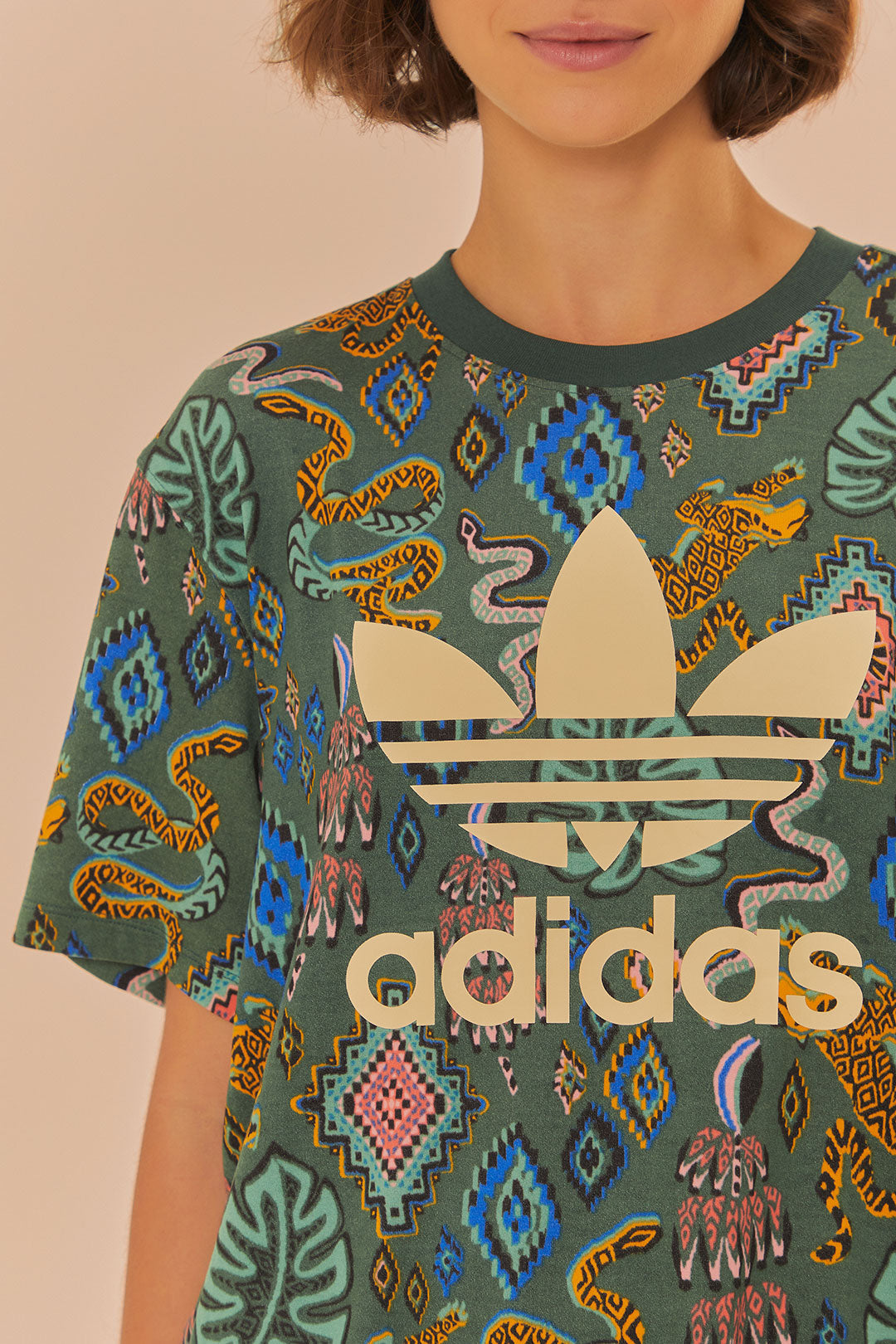 T-shirt vert Adidas Farm Rio