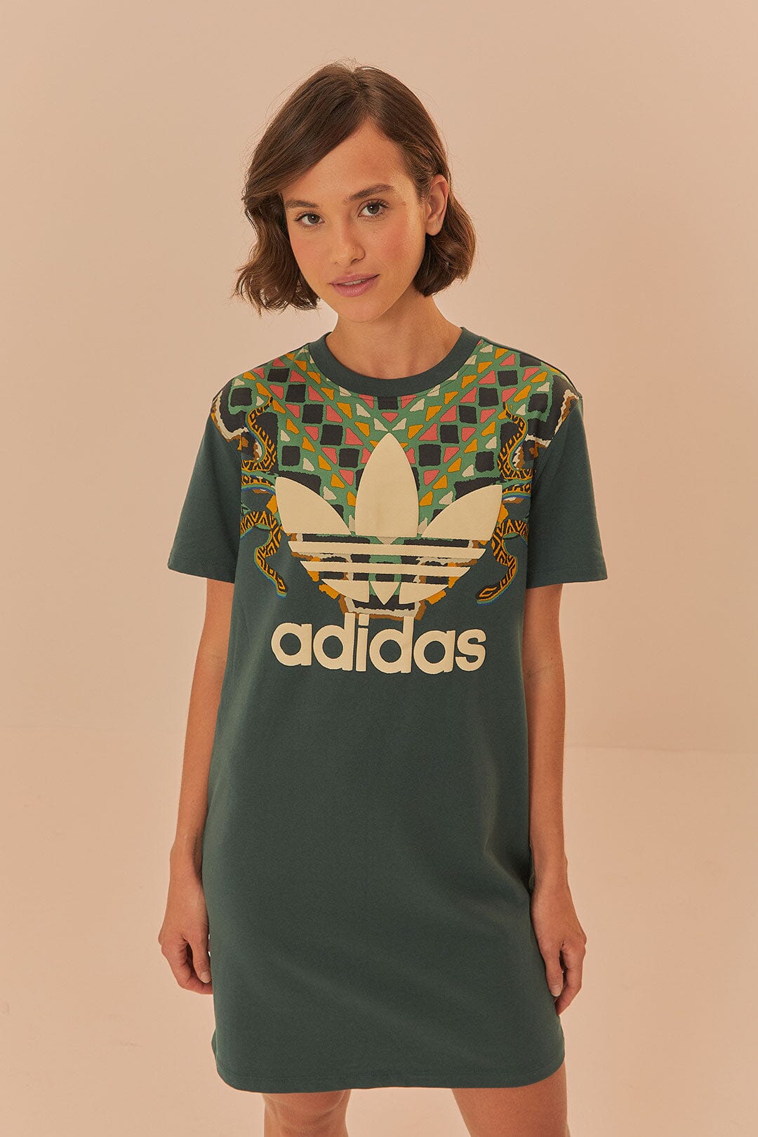 Green Adidas Farm Rio T-Shirt Dress FARM Rio Green Adidas Farm Rio T-Shirt Dress FARM Rio